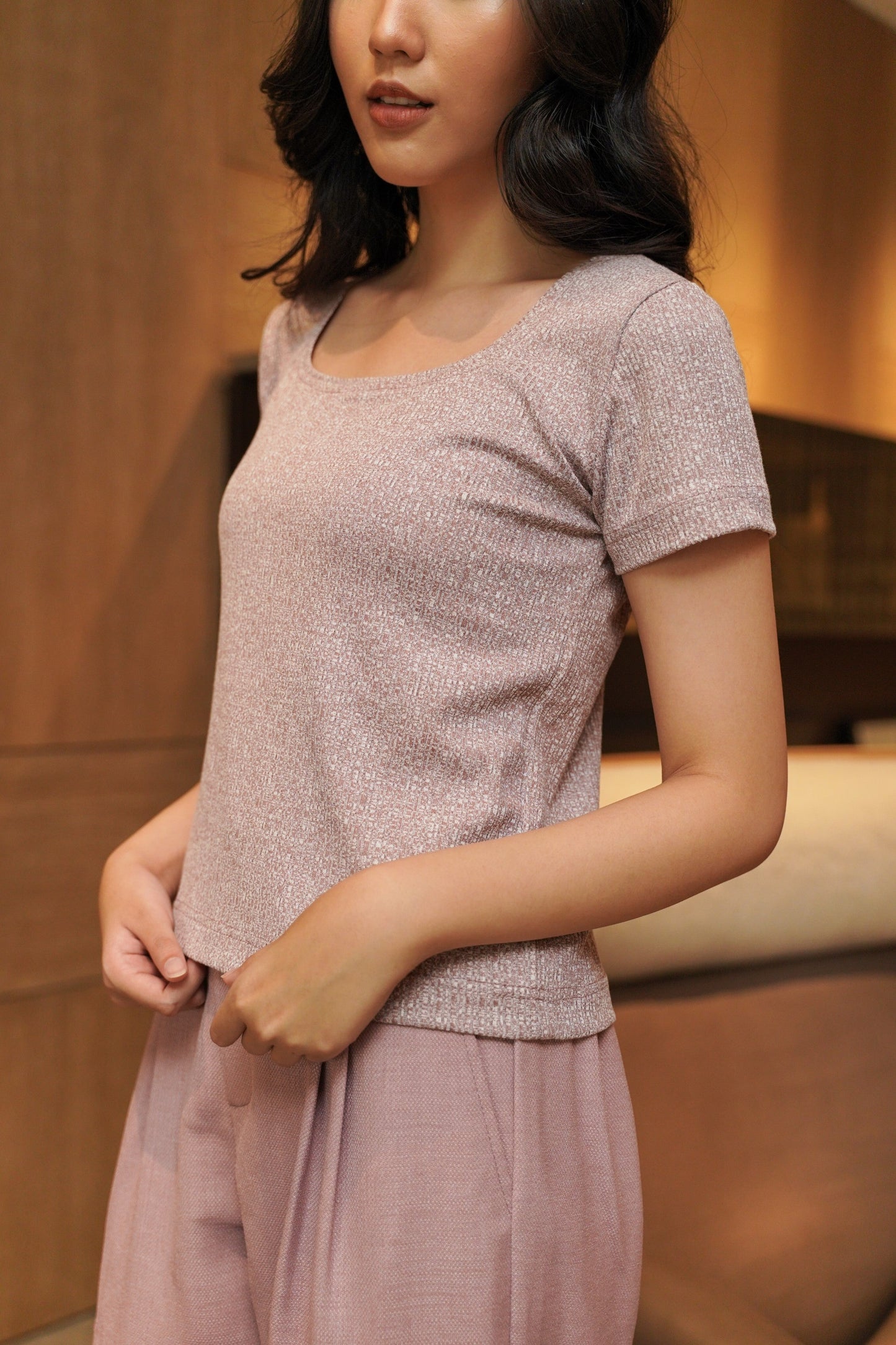 DEFECT 10 % - MELL SQ - SLEEVE IN BLEACHED MAUVE