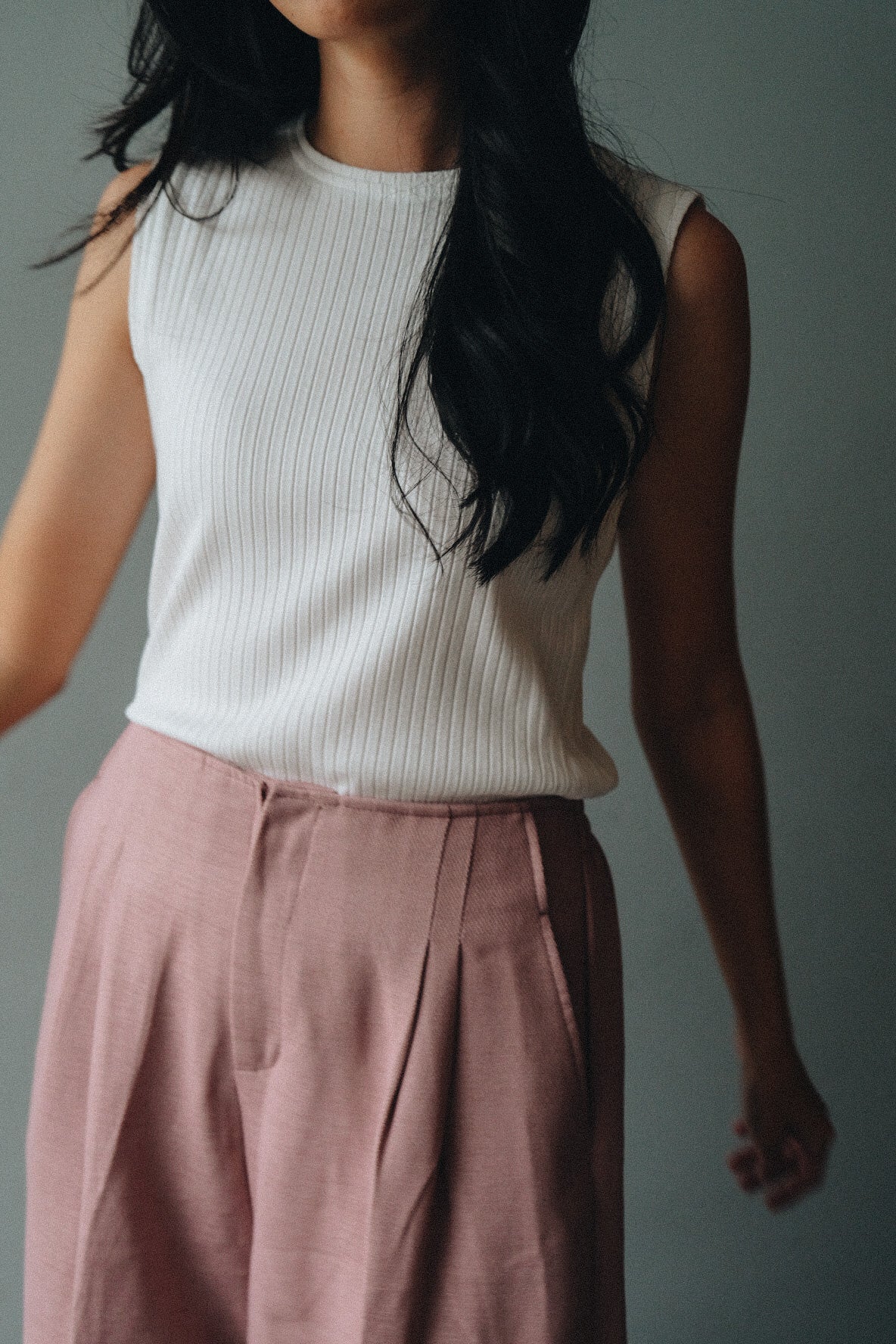 DEFECT 10% - MELL UNCROP - SLEEVELESS IN OFFWHITE