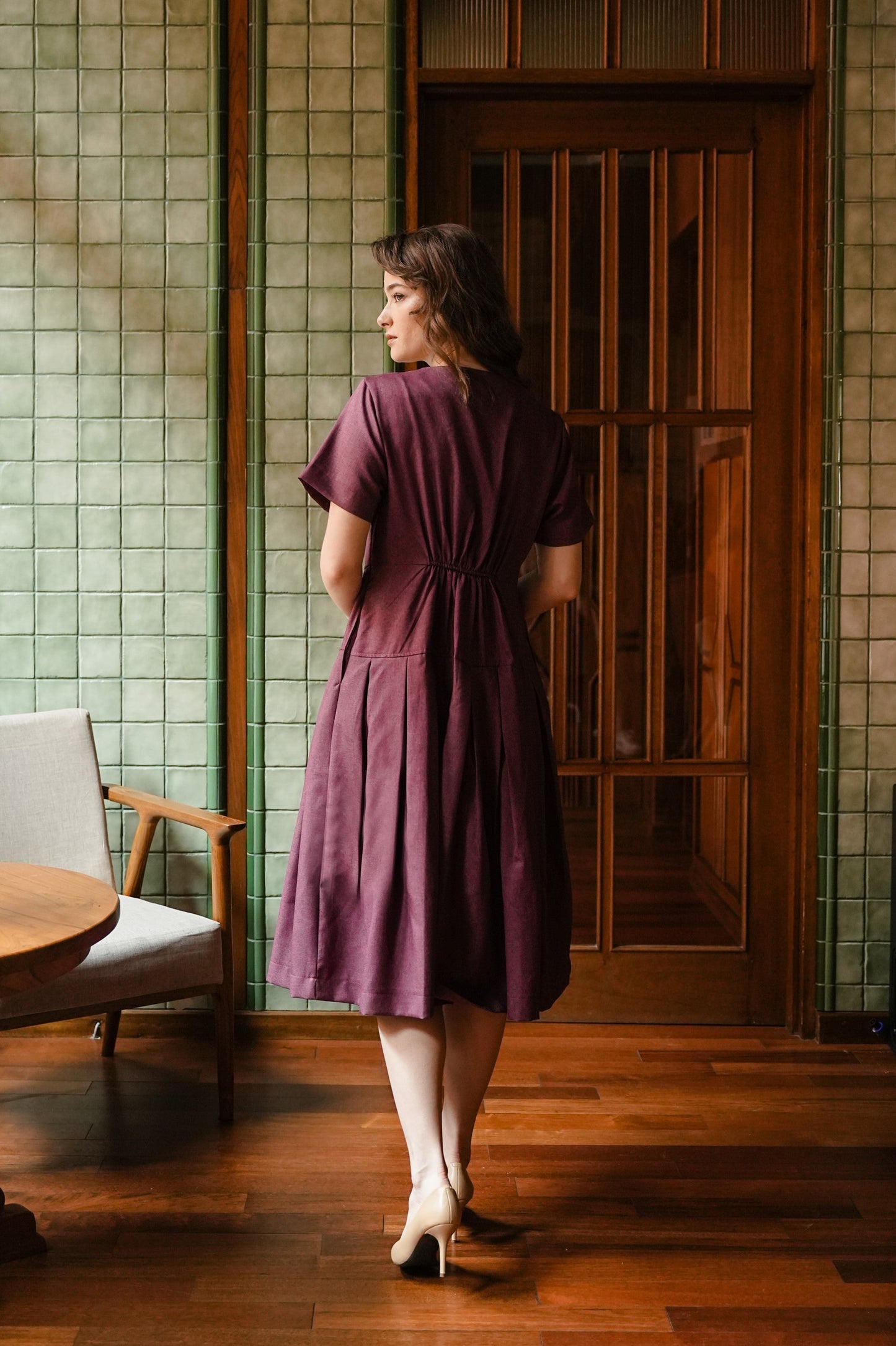 DEFECT 10% - AMELIA DRESS SLEEVE IN SUNDRIED TOMATO