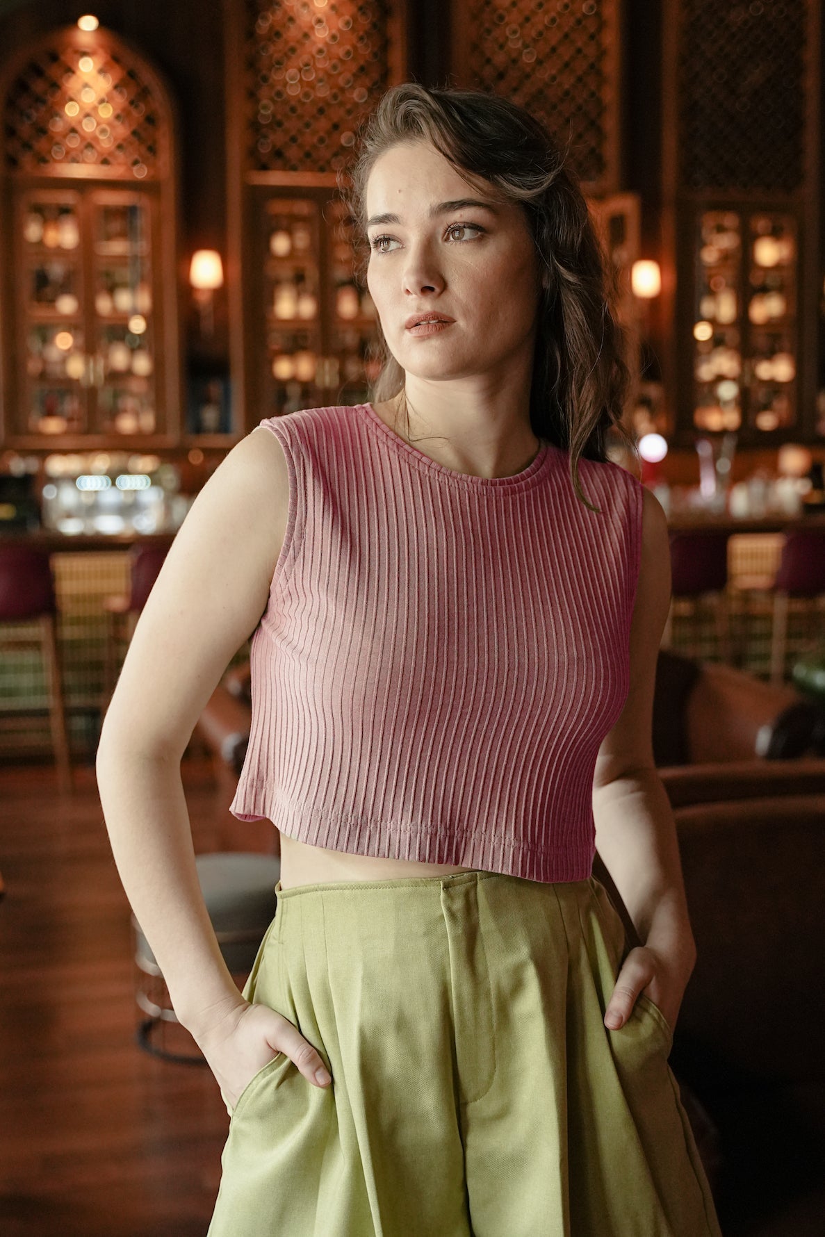 DEFECT 10% - MELL CROP - SLEEVELESS IN TICKLE PEONY