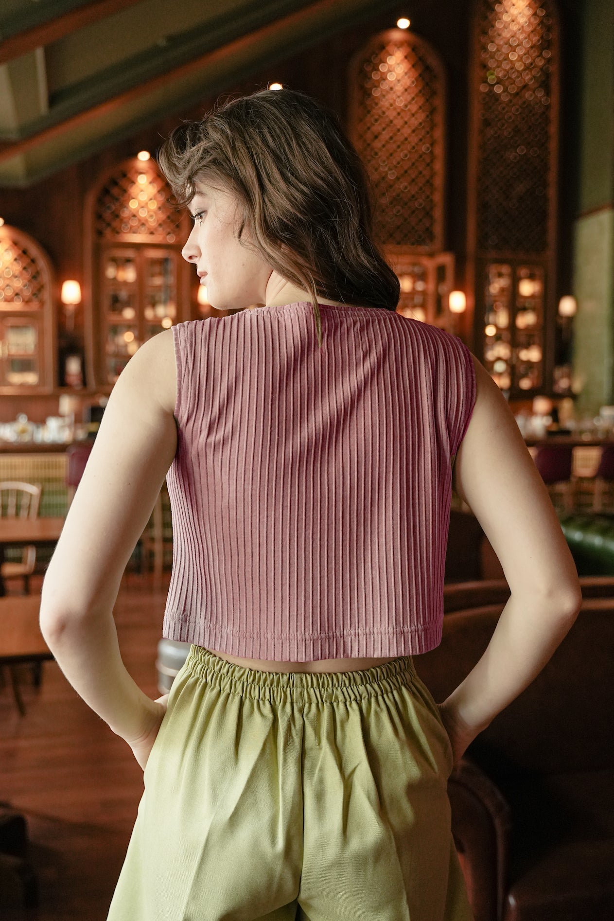 DEFECT 10% - MELL CROP - SLEEVELESS IN TICKLE PEONY