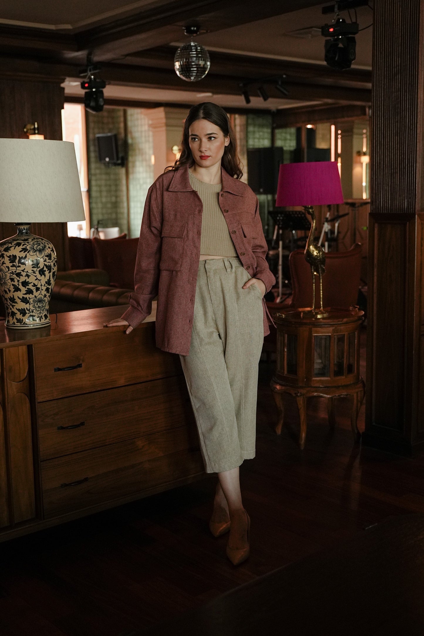 DEFECT 10% - NATA UNISEX SHIRT IN ROSE AMBER