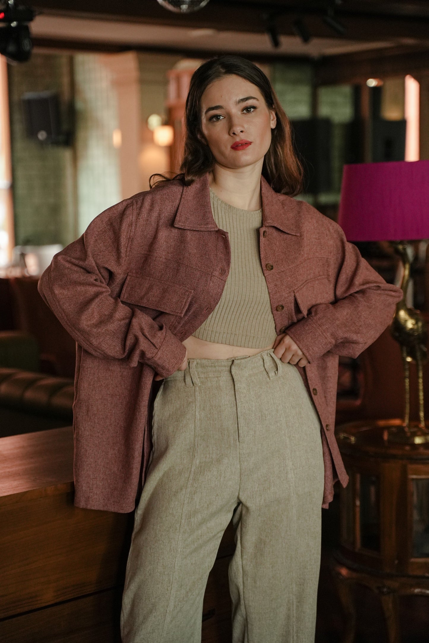 DEFECT 10% - NATA UNISEX SHIRT IN ROSE AMBER
