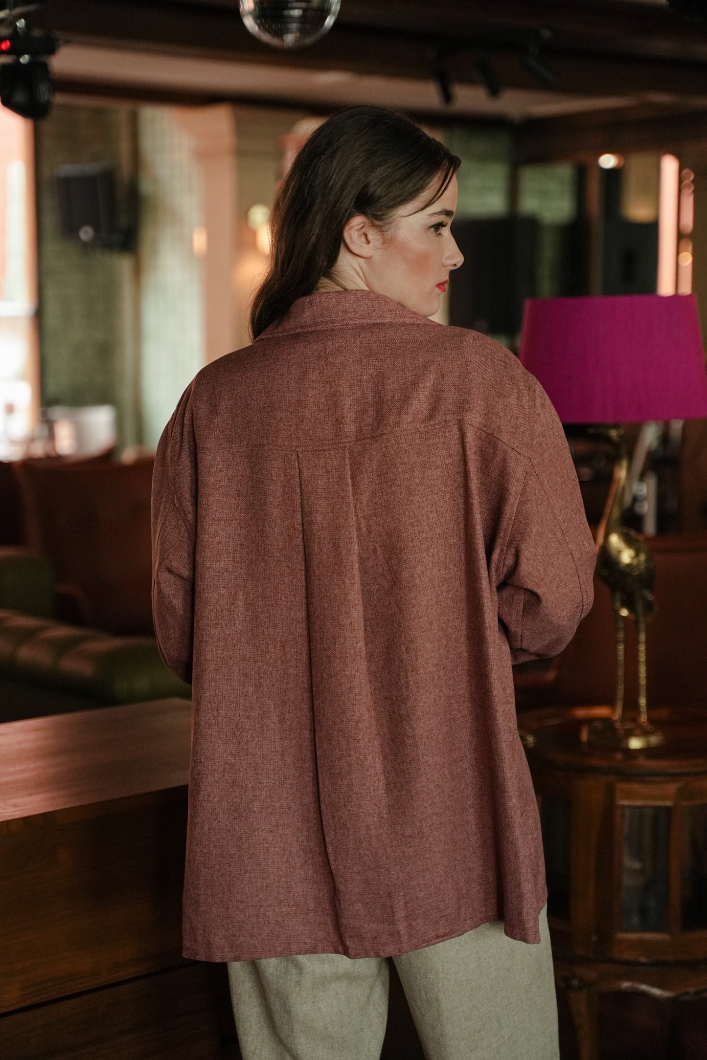 DEFECT 10% - NATA UNISEX SHIRT IN ROSE AMBER