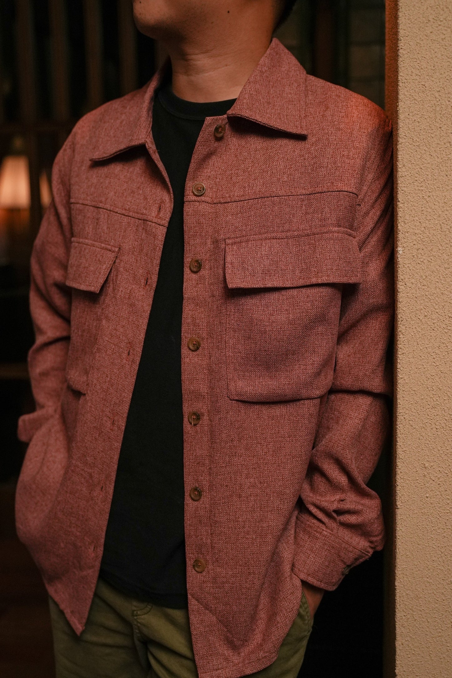 DEFECT 10% - NATA UNISEX SHIRT IN ROSE AMBER