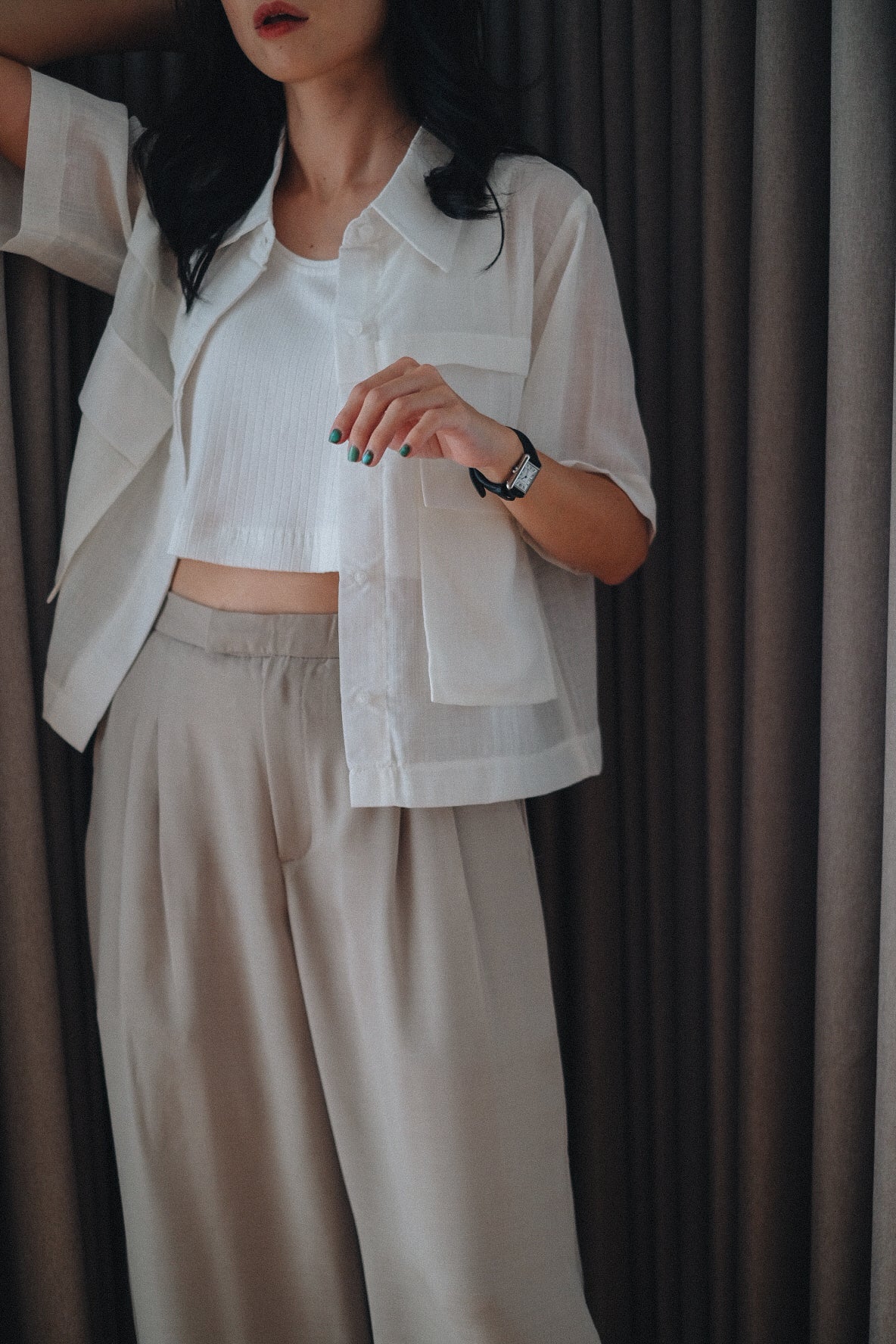 ARIA SHIRT IN PEARL WHITE