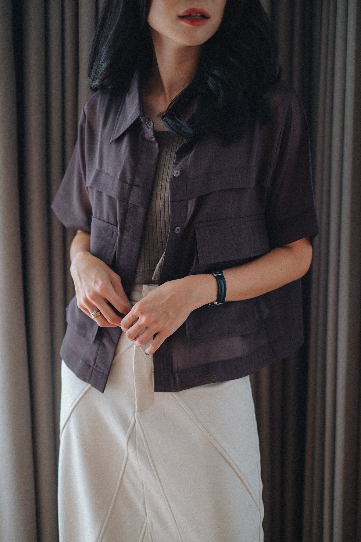 ARIA SHIRT IN ESPRESSO