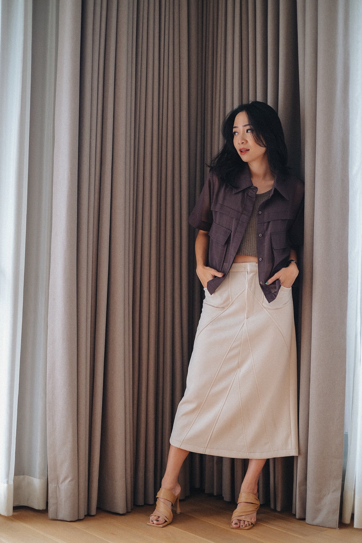 ARIA SHIRT IN ESPRESSO