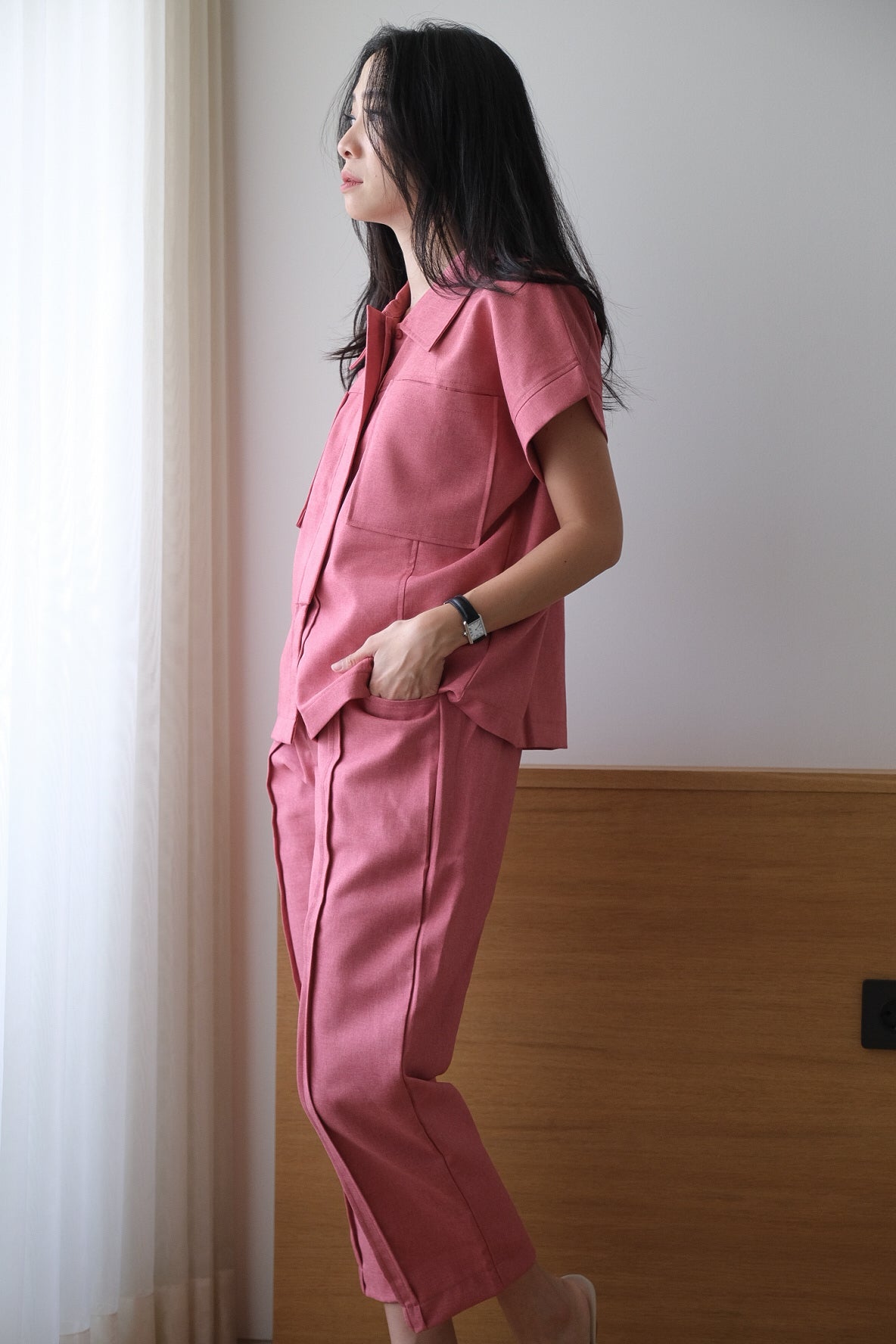 LISBON TOP IN COSMO PINK