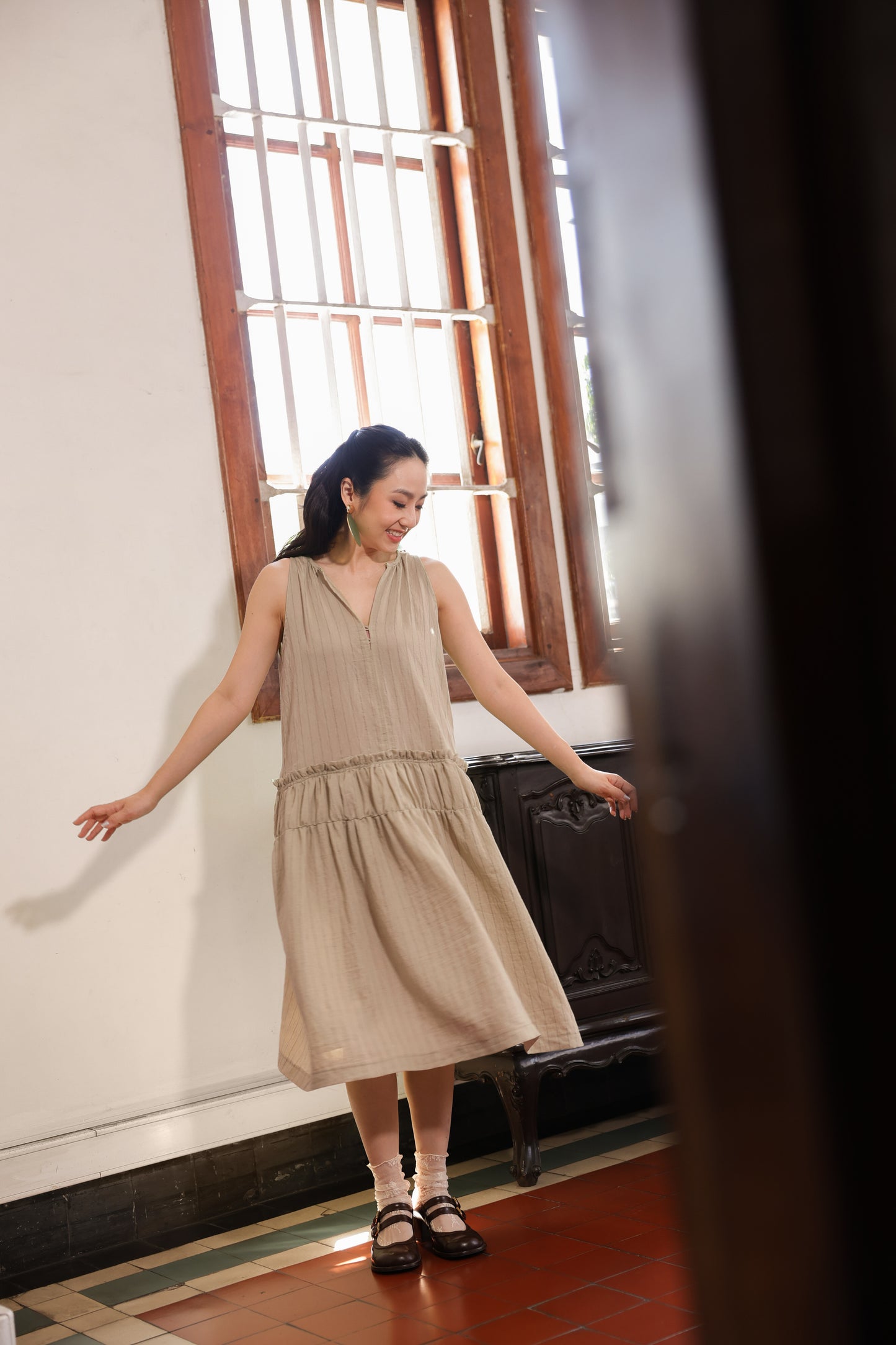 CASA DRESS IN SHORTBREAD