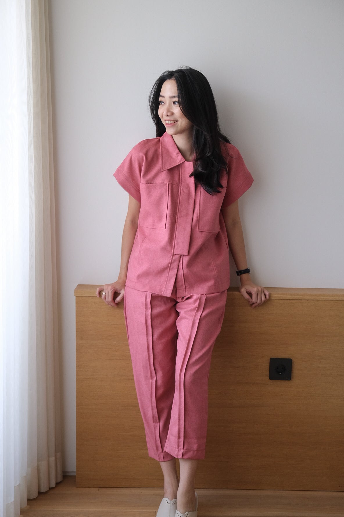 LISBON TOP IN COSMO PINK