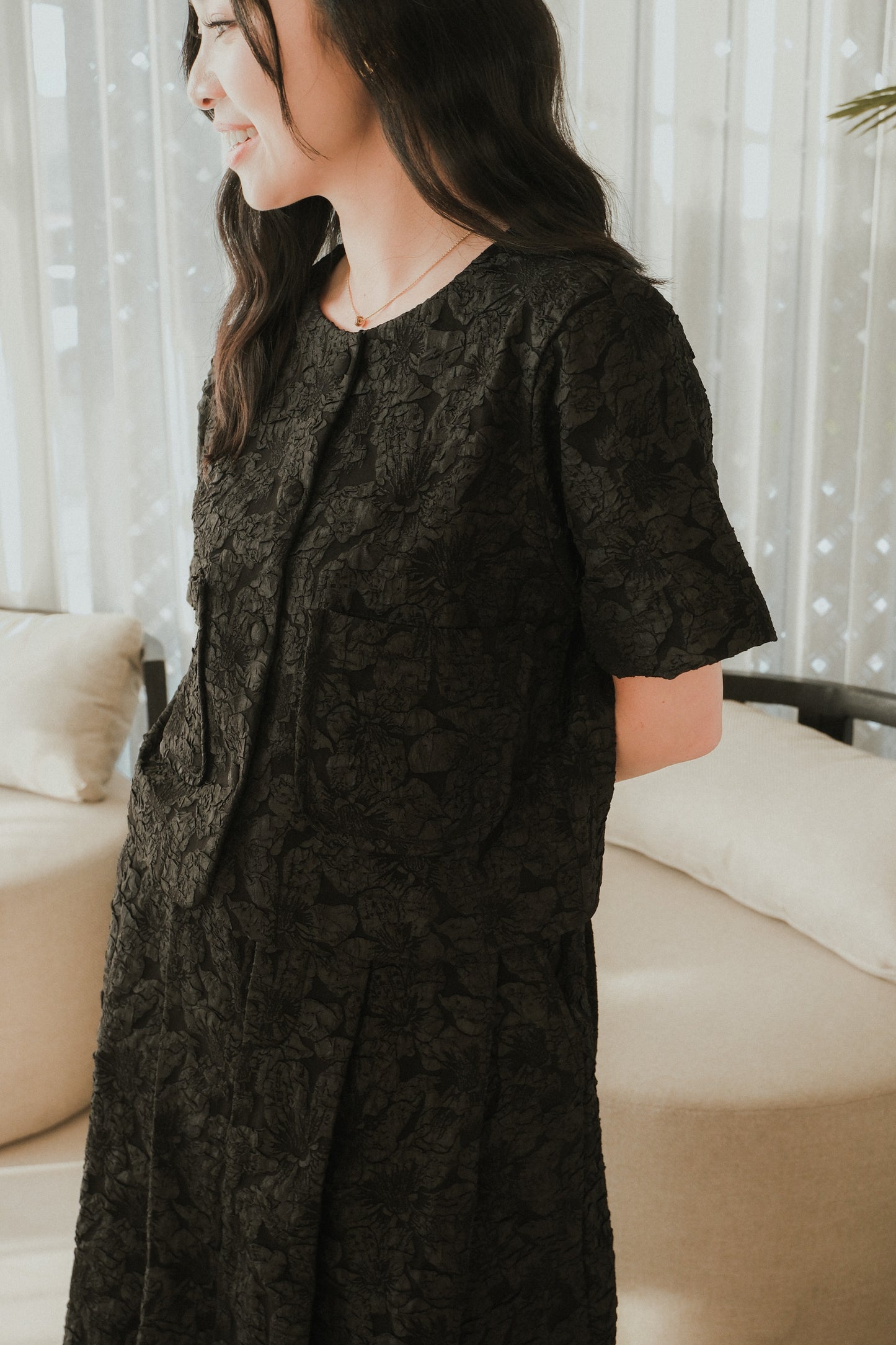 CELESTE TOP IN NOIR