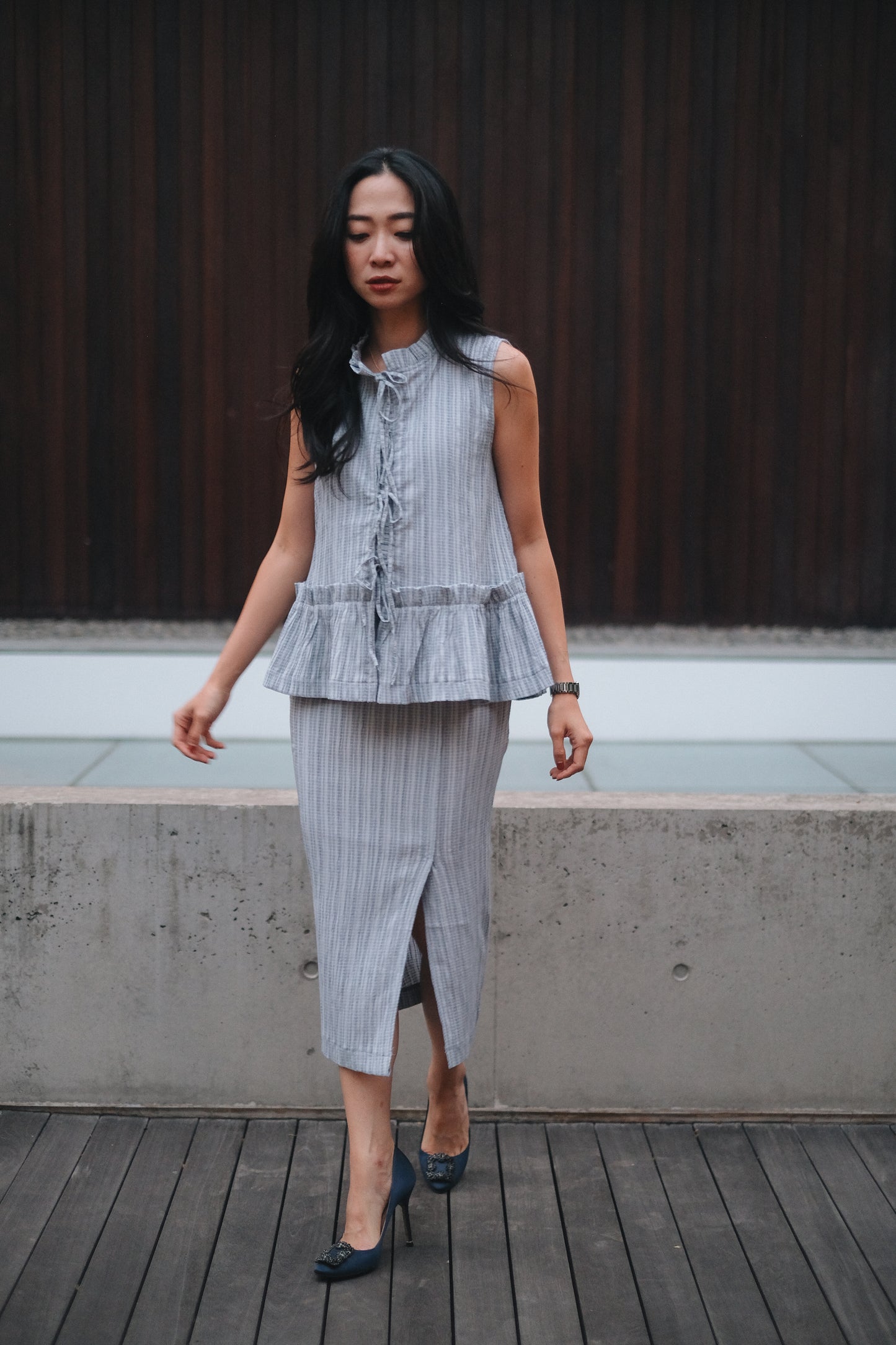 ALFIE TOP IN FRENCH BLUE