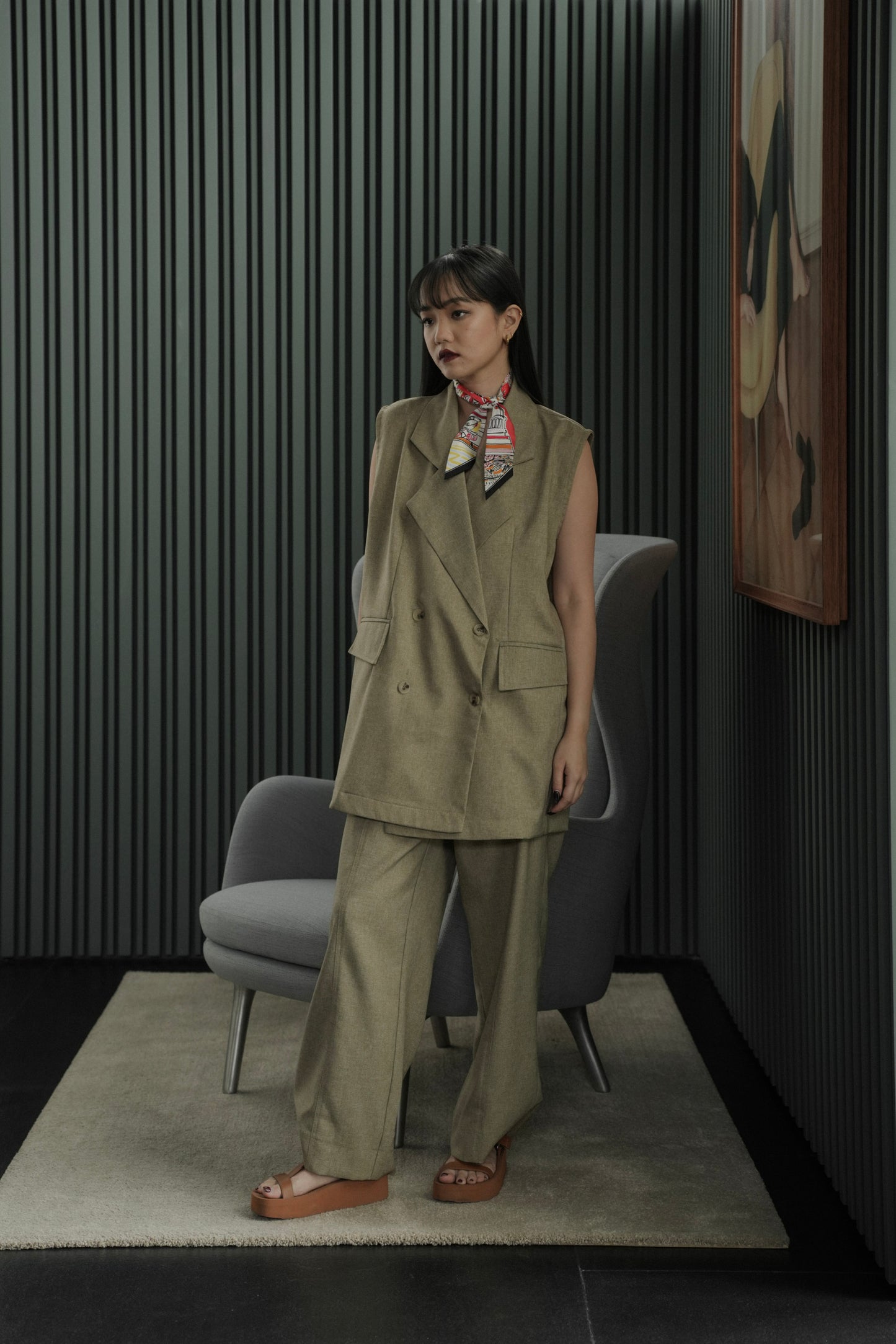KANA BLAZER IN EUCALYPTUS