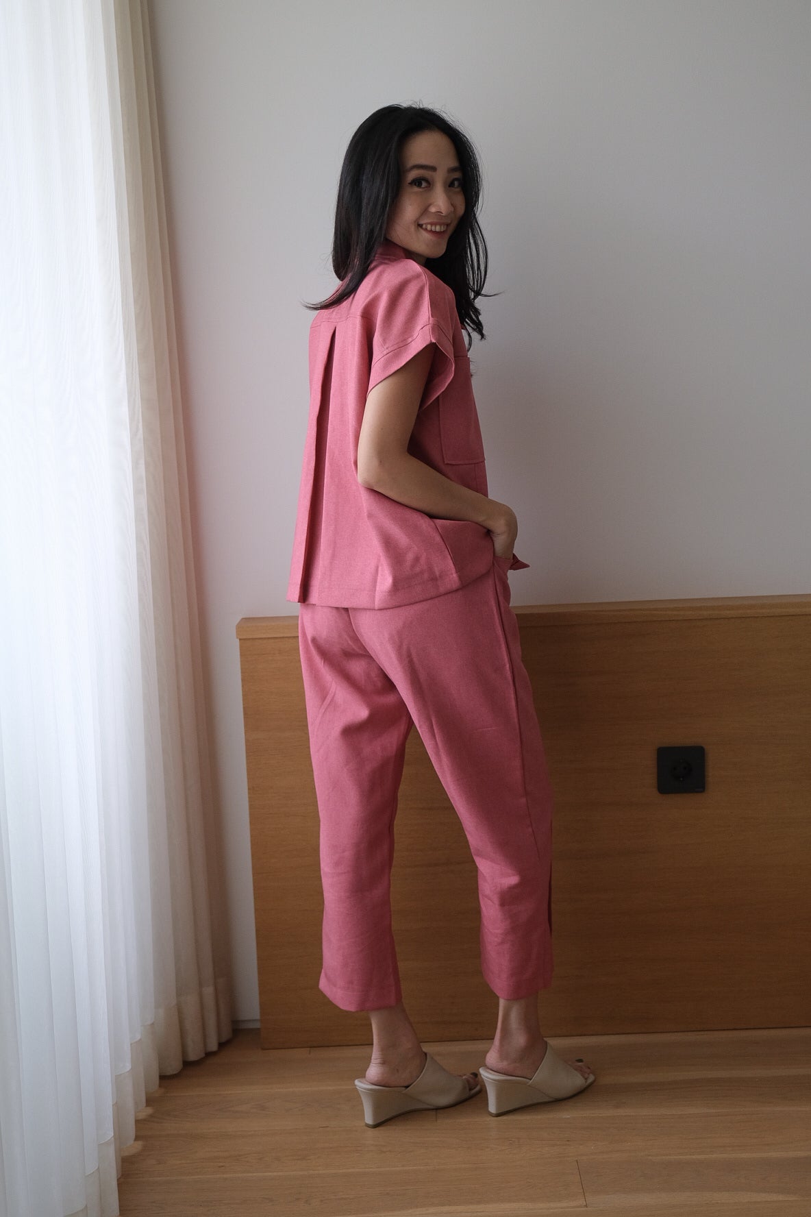 LISBON TOP IN COSMO PINK