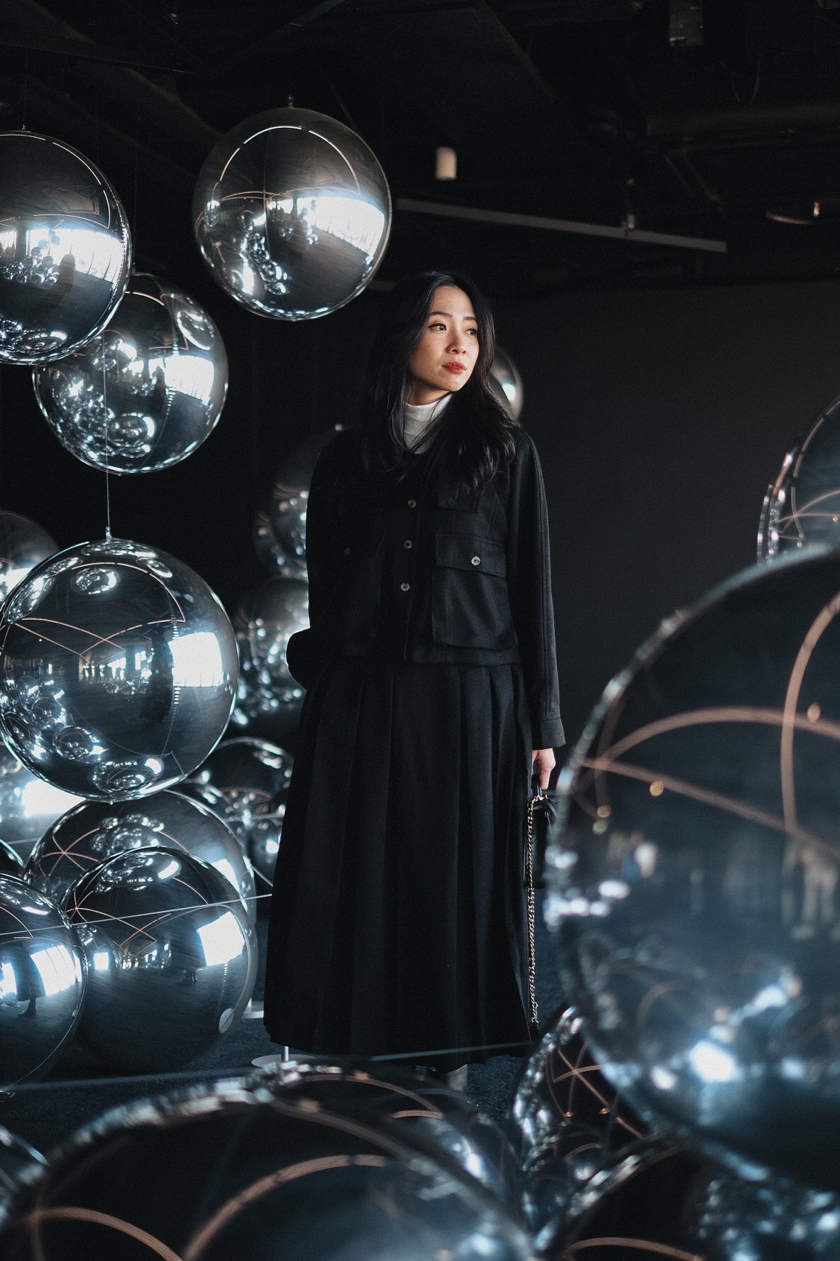 NEW AGATHA SKIRT IN DEEP BLACK