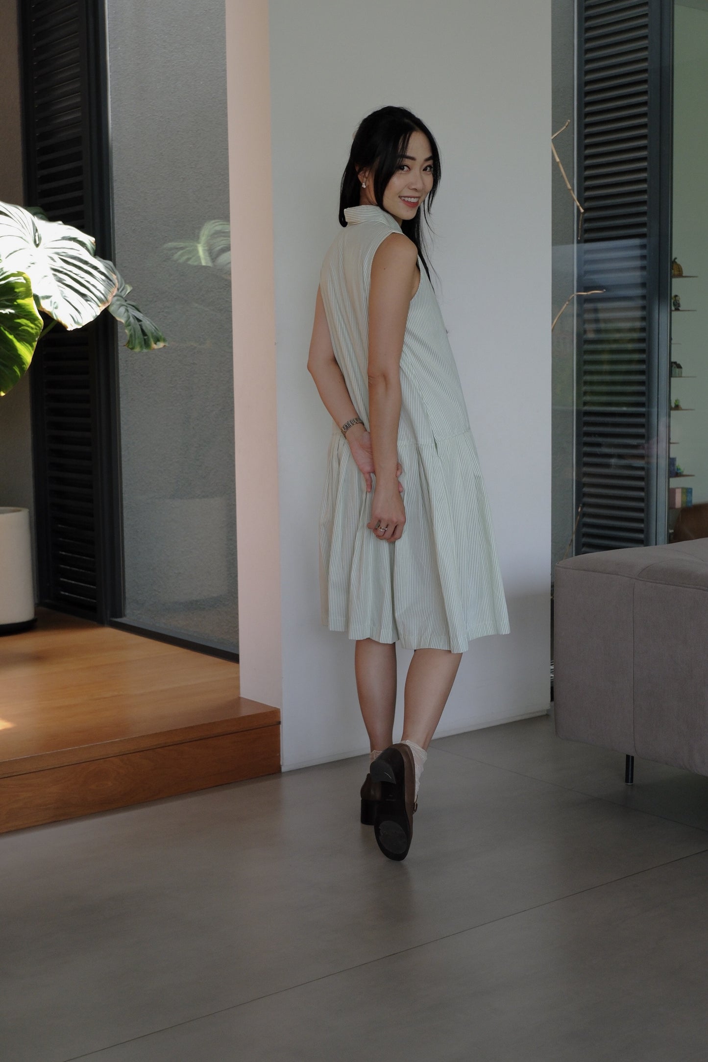 JORDIE DRESS IN MINT PISTACHIO