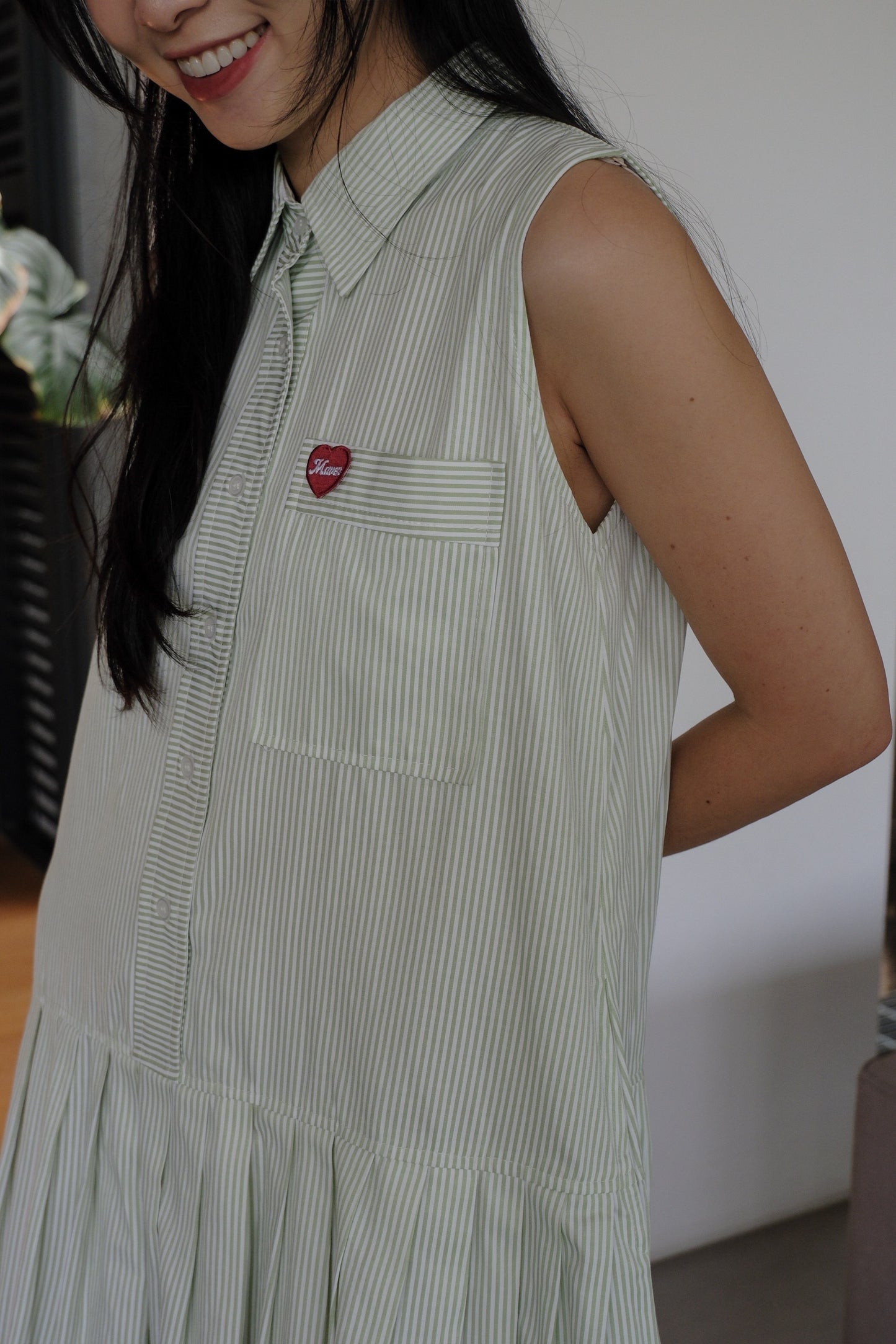 JORDIE DRESS IN MINT PISTACHIO