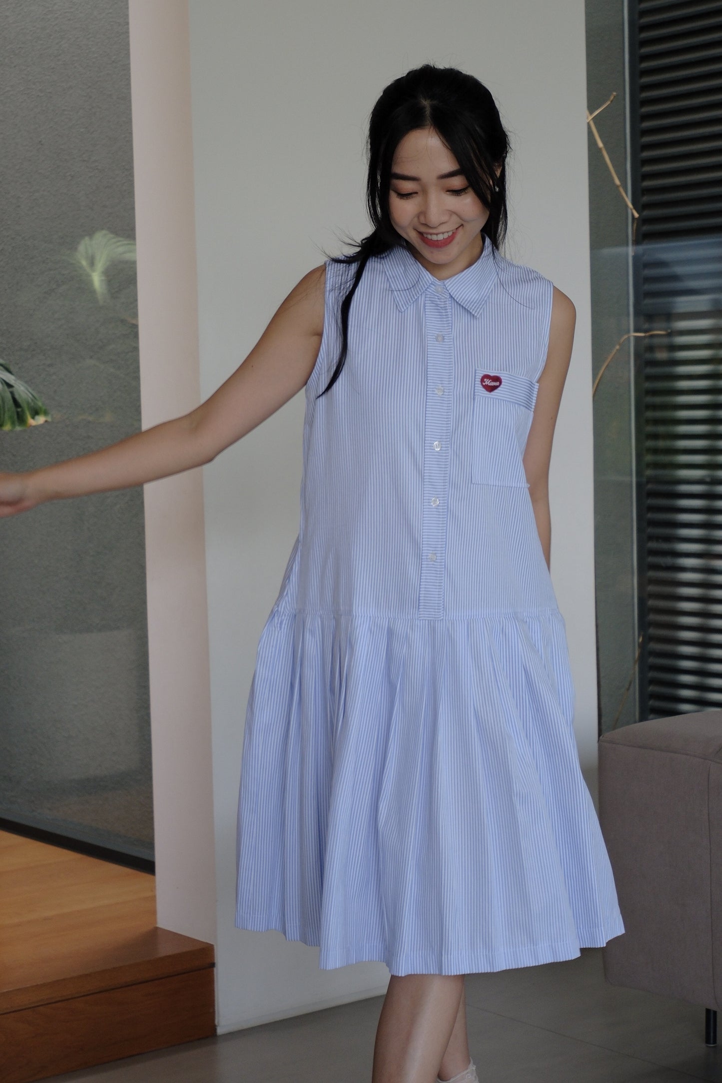 JORDIE DRESS IN DAISY BLUE