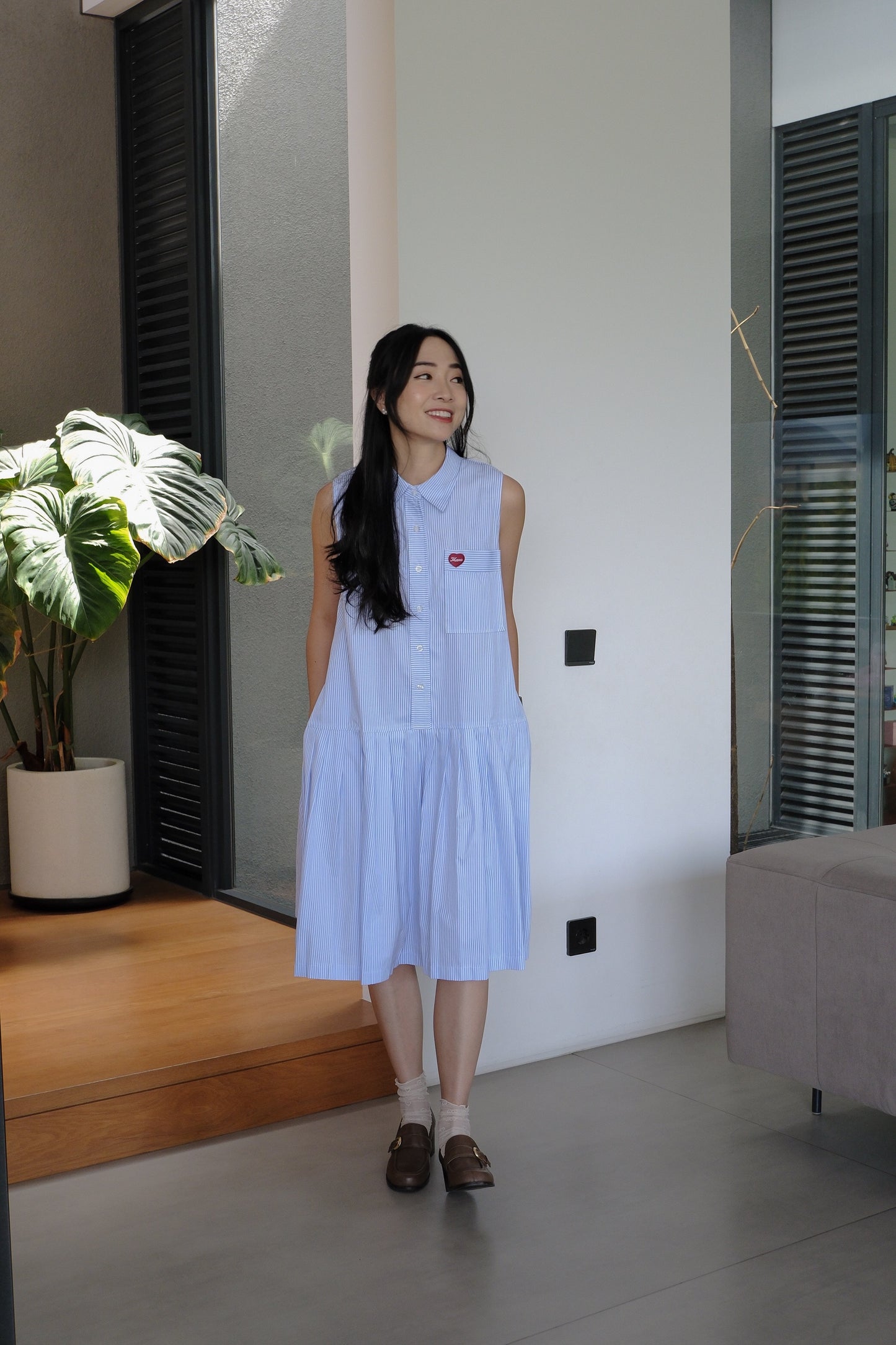 JORDIE DRESS IN DAISY BLUE