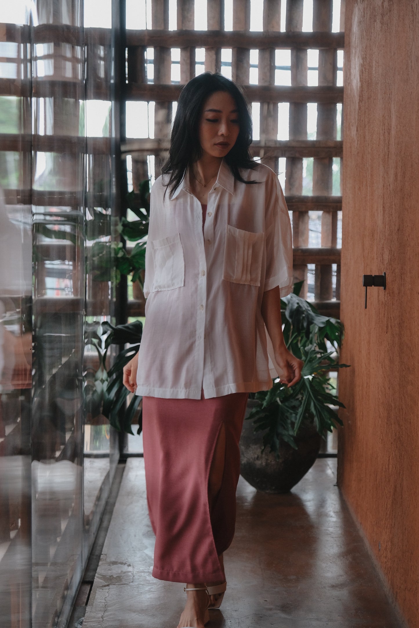 LEISURE TOP IN FROSTY WHITE