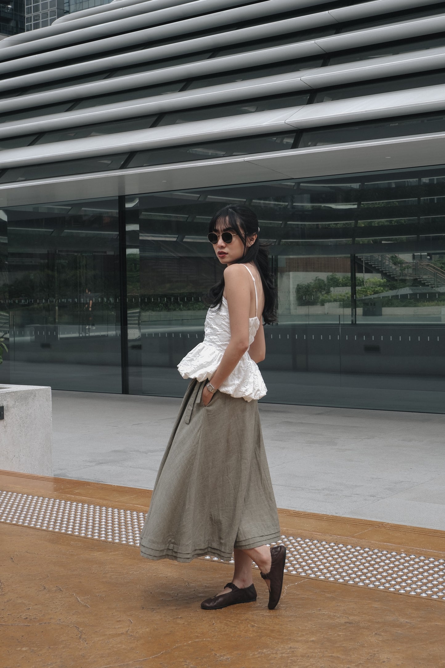 ESTHER TANK IN MERINGUE