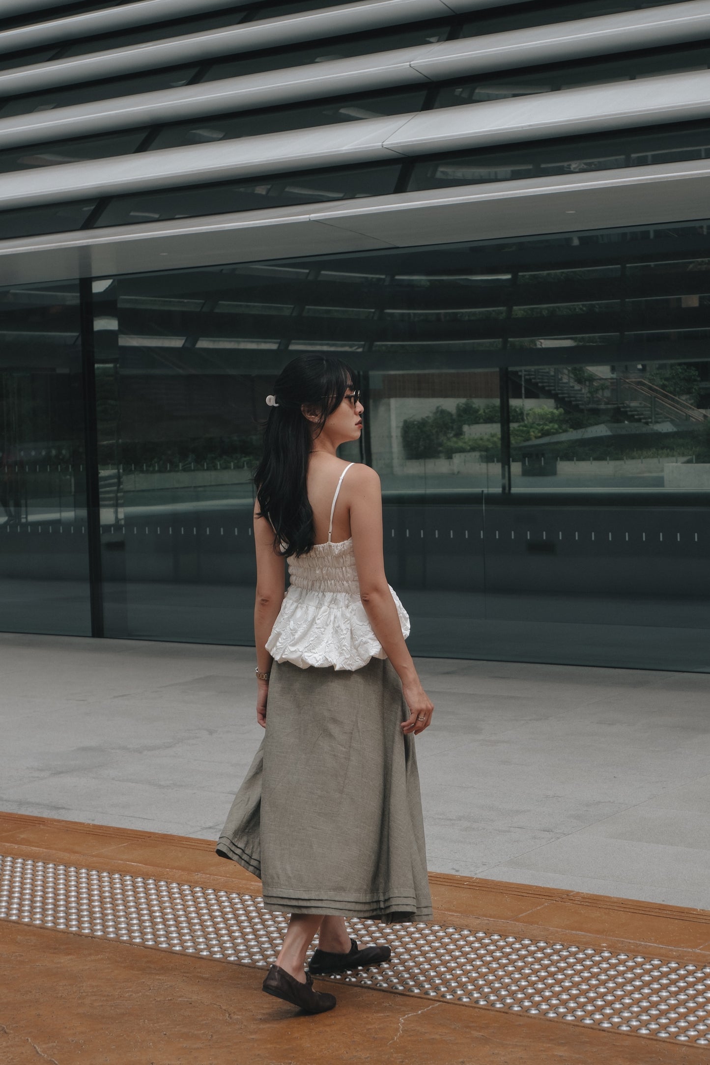 ESTHER TANK IN MERINGUE
