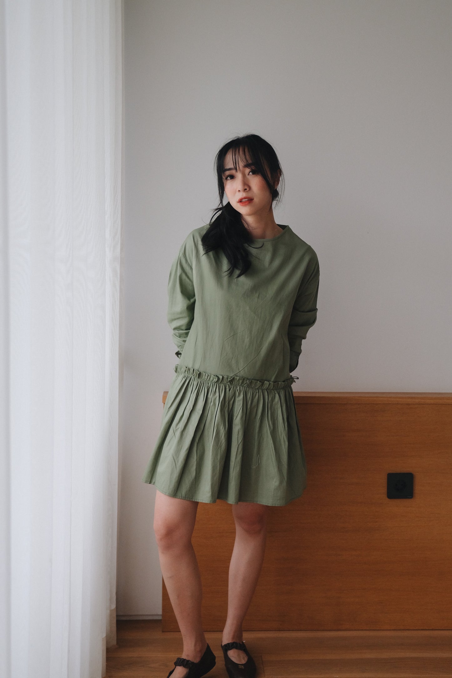 MARGO DRESS IN LIME GREEN