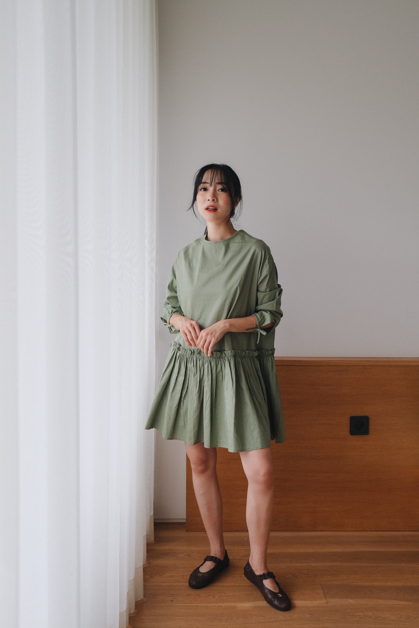 MARGO DRESS IN LIME GREEN