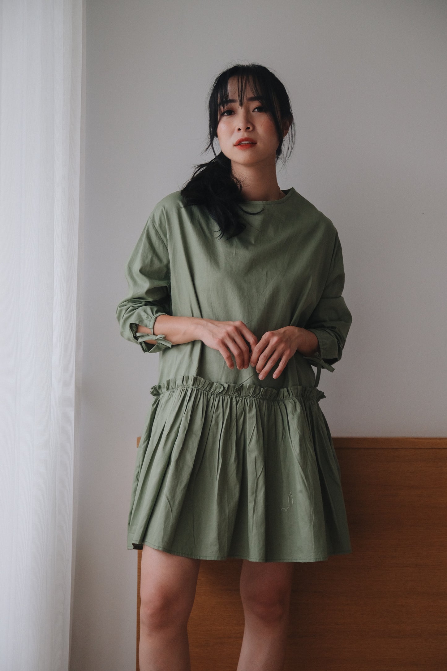 MARGO DRESS IN LIME GREEN