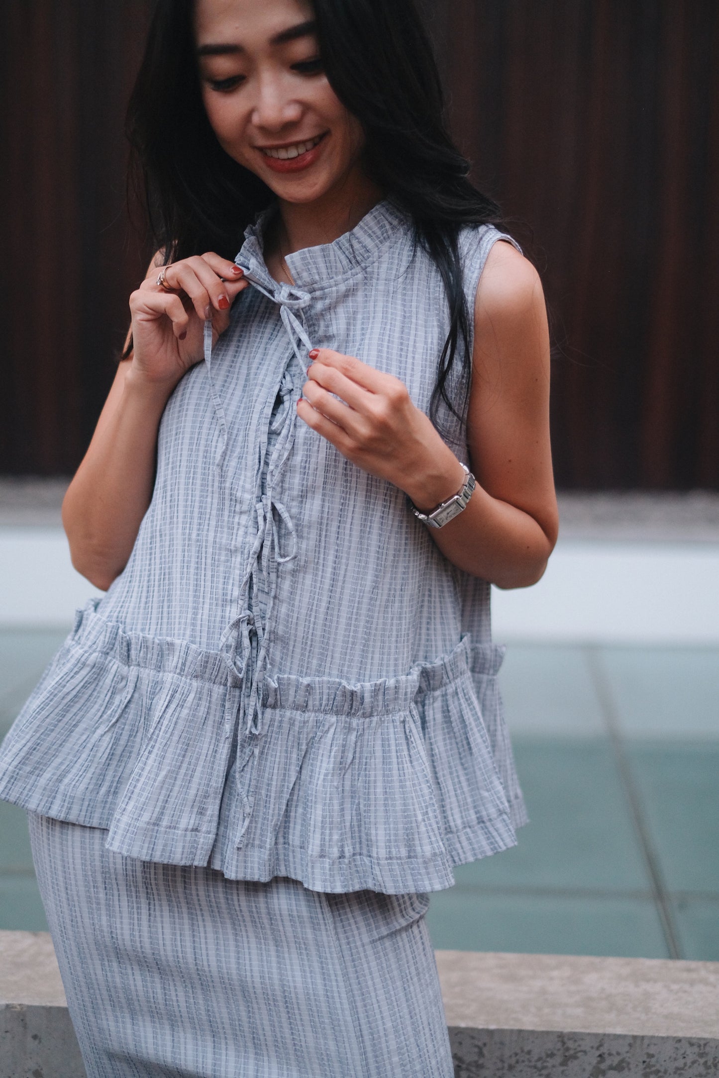 ALFIE TOP IN FRENCH BLUE