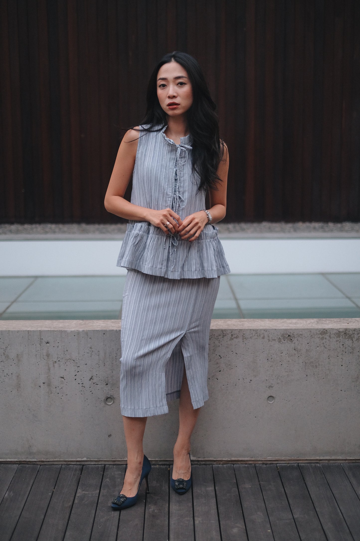 ALFIE TOP IN FRENCH BLUE