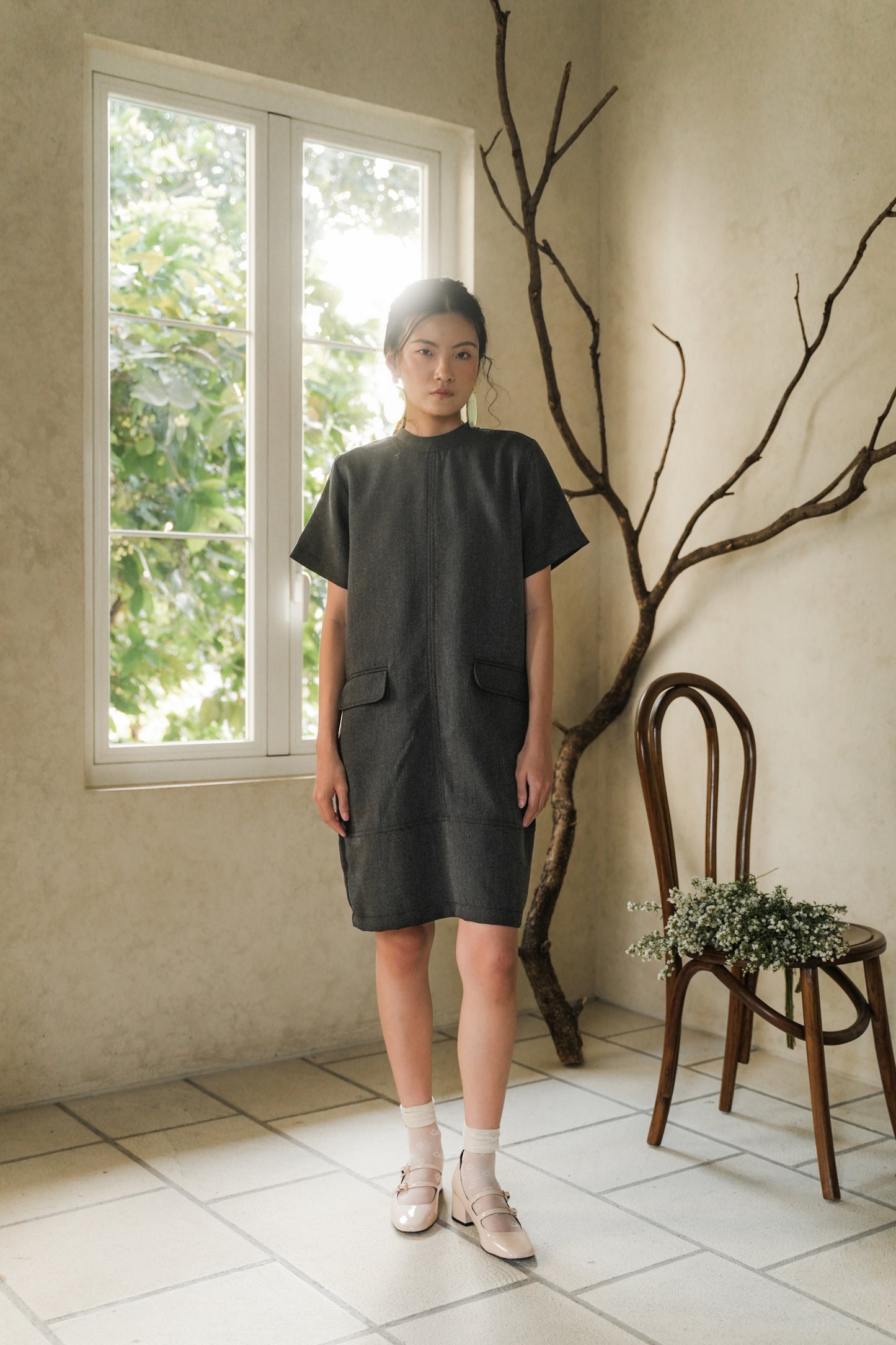 MARIA DRESS IN MOONSPACE