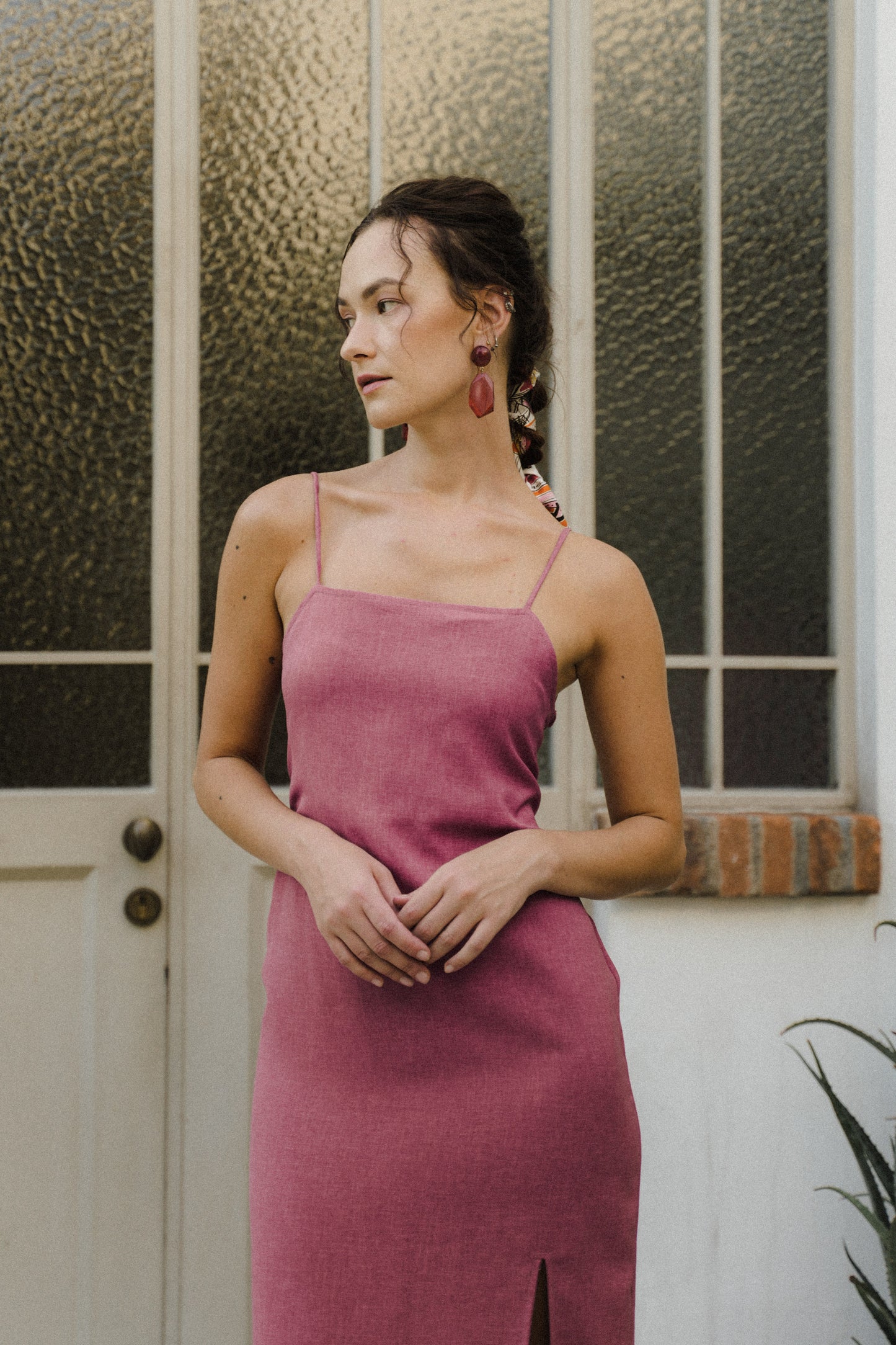 TUSCANY DRESS PINK FLAMBE