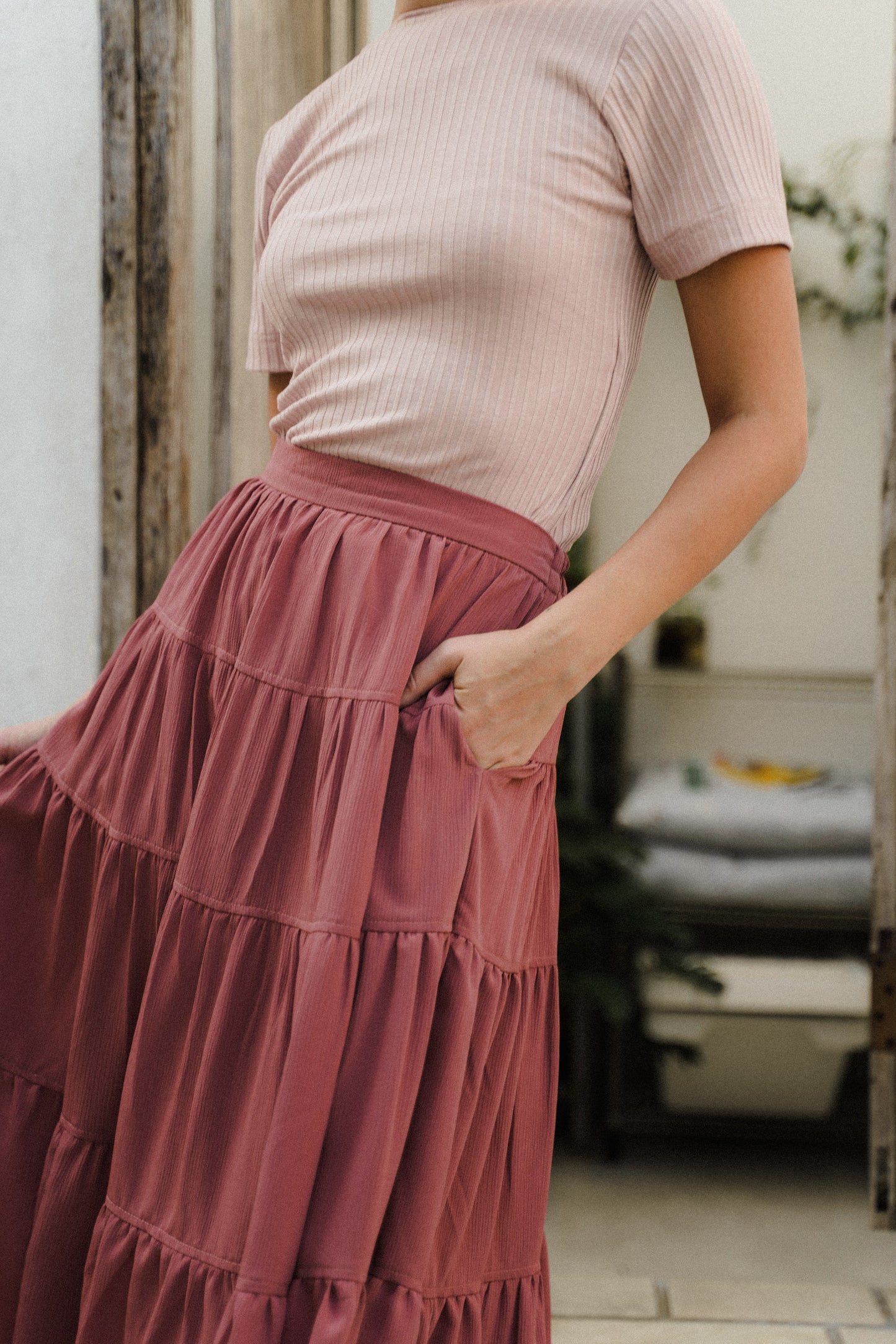 HULLA SKIRT IN FIRE BRICK