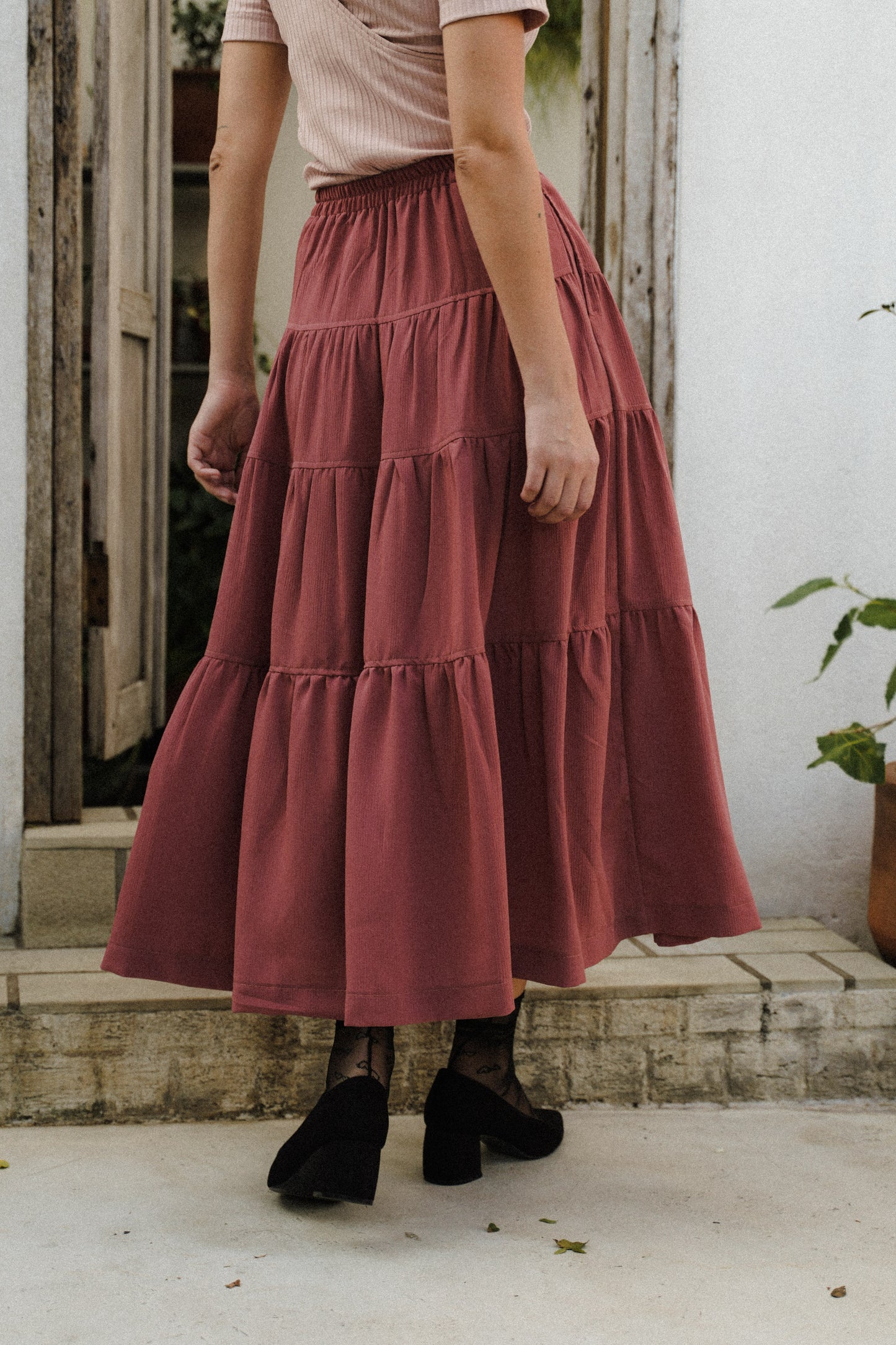 HULLA SKIRT IN FIRE BRICK