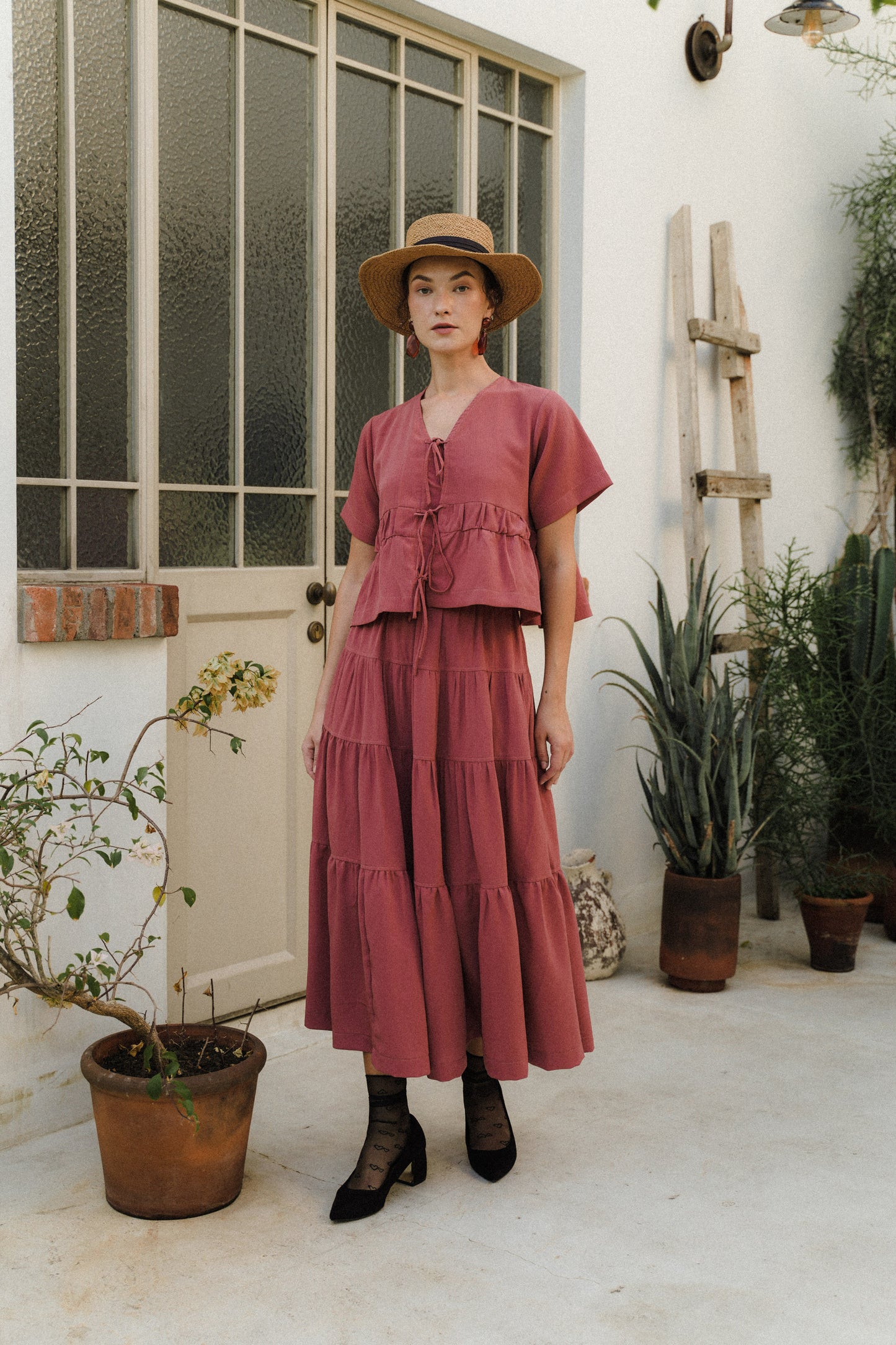 HULLA SKIRT IN FIRE BRICK