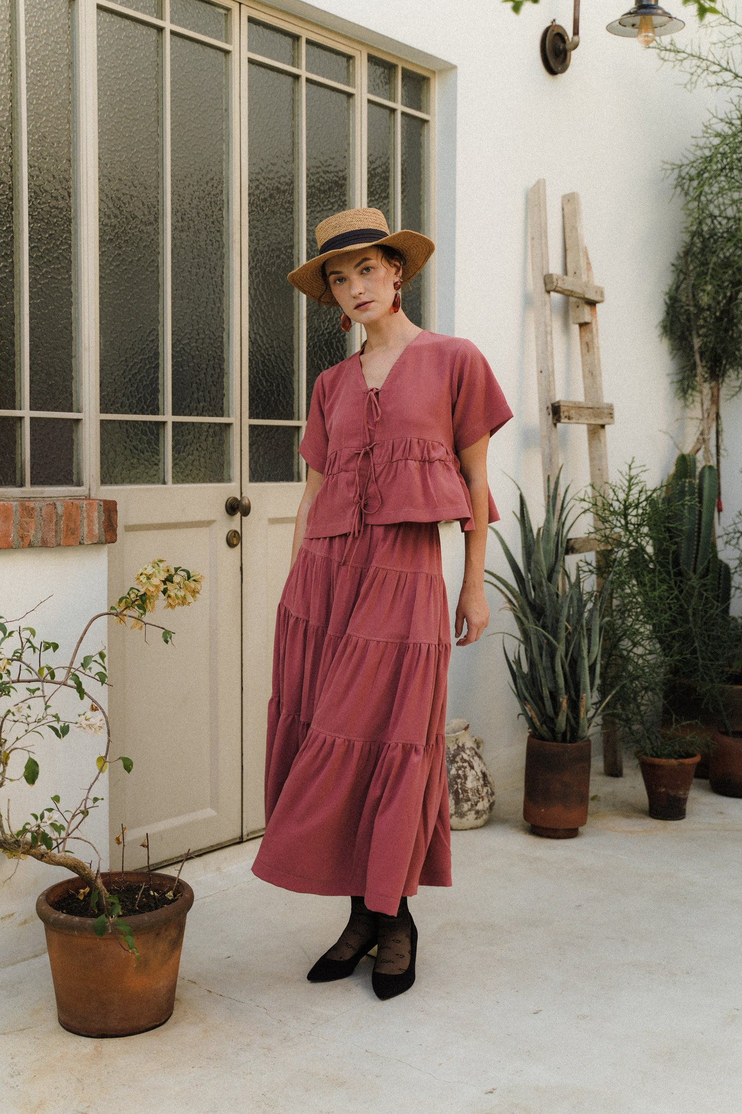 SOLANGE TOP IN FIRE BRICK