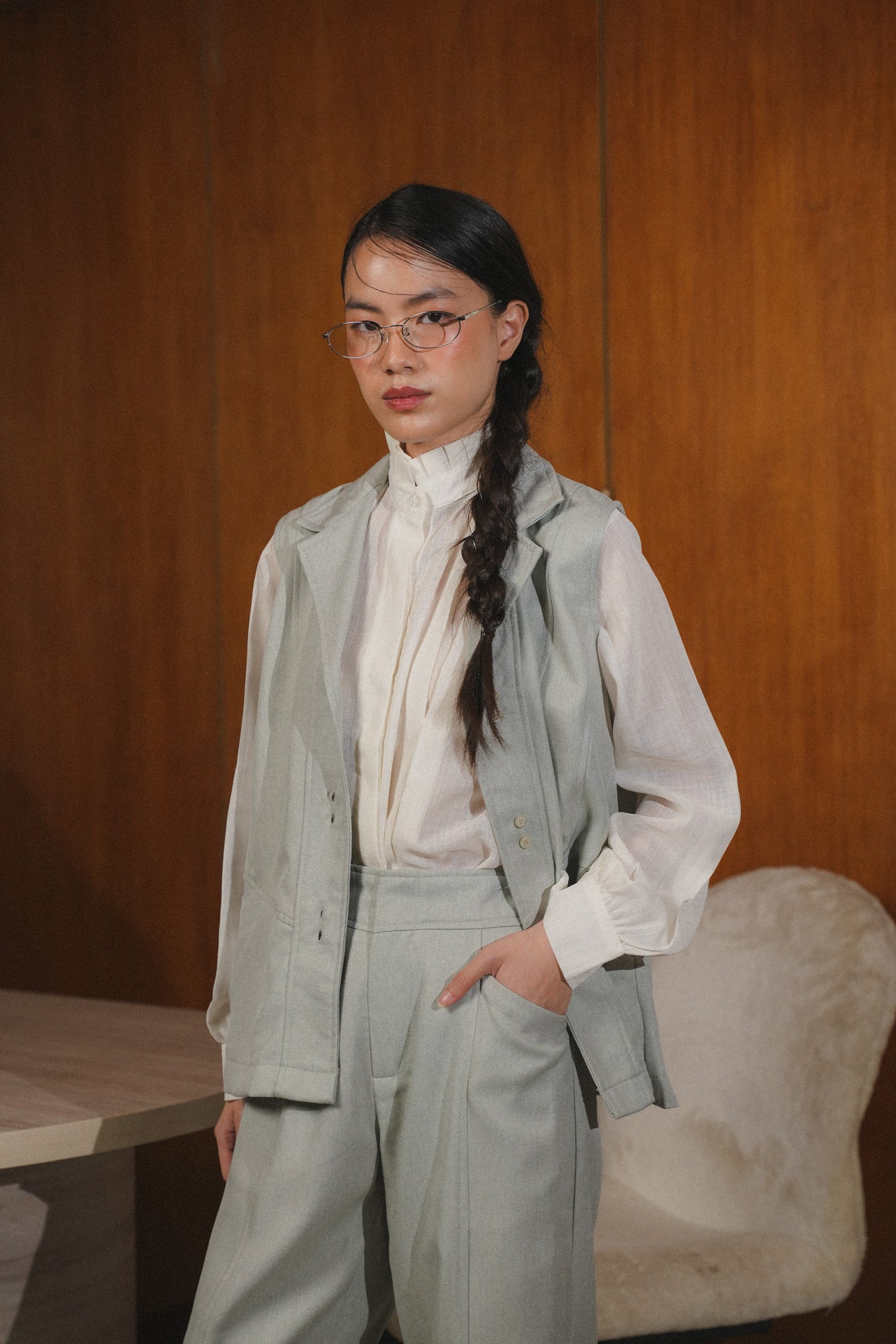 AGATHE TOP IN CASTING SHADOW