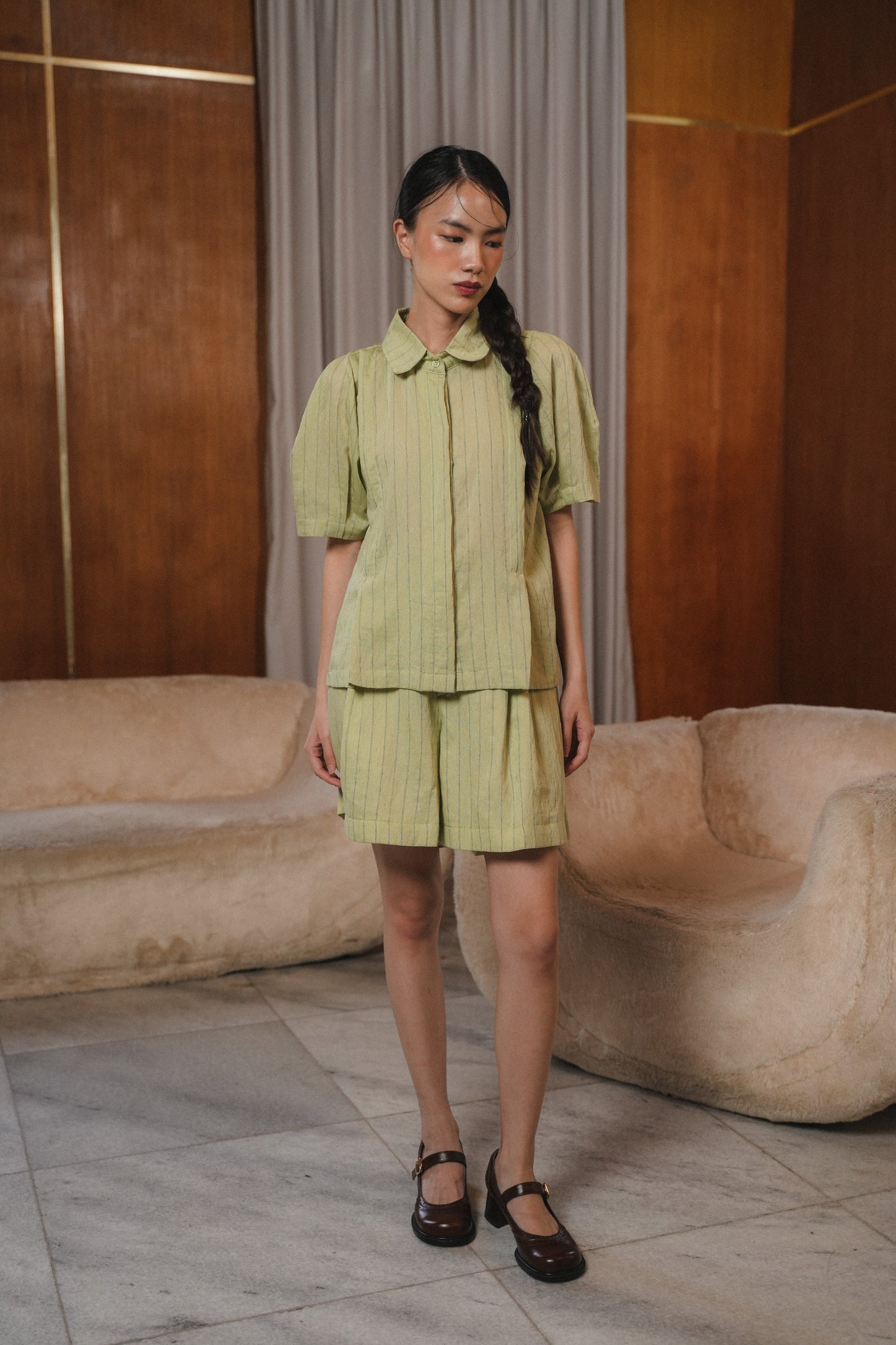 COLETTE TOP IN MATCHA