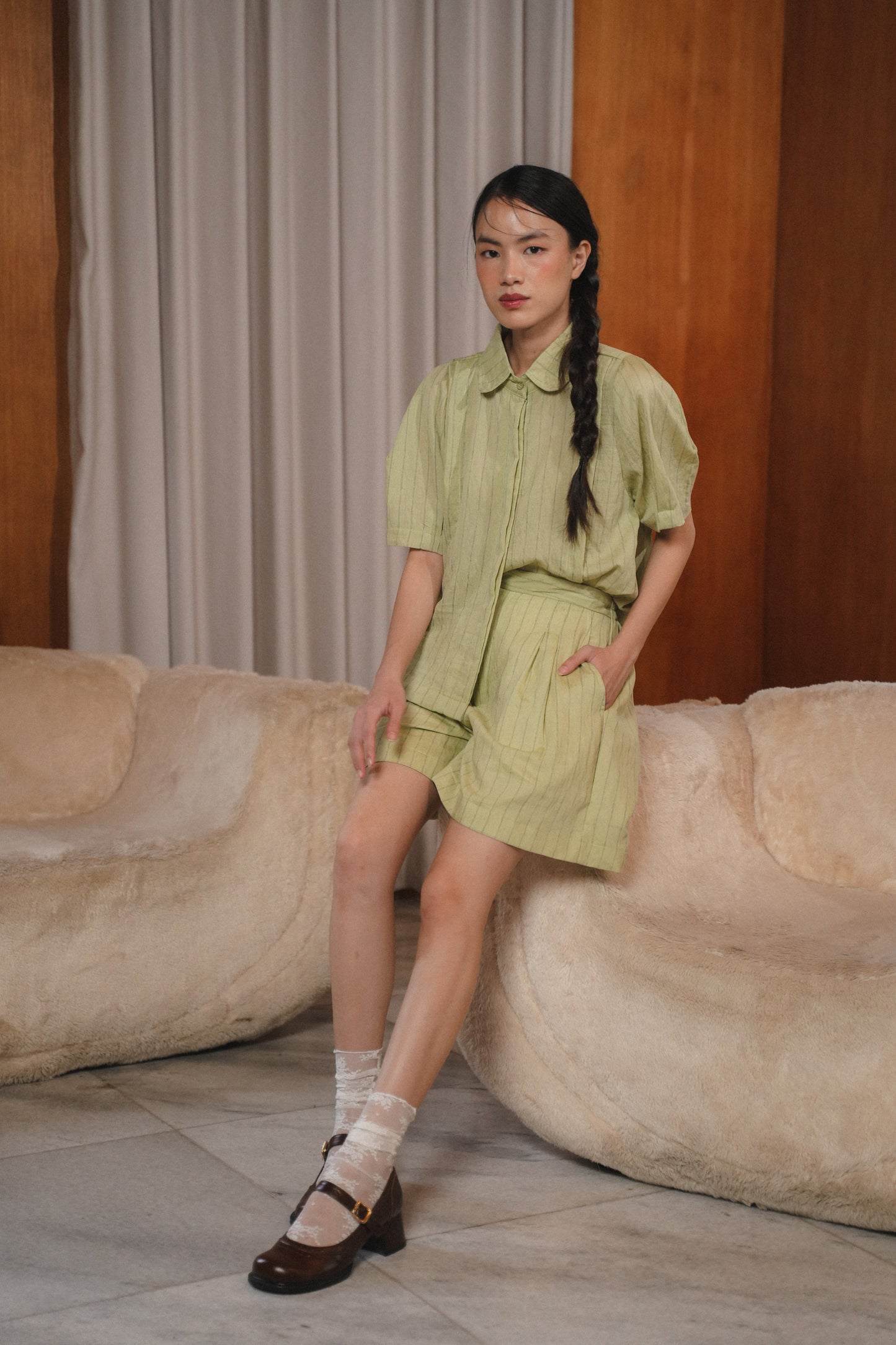 COLETTE TOP IN MATCHA