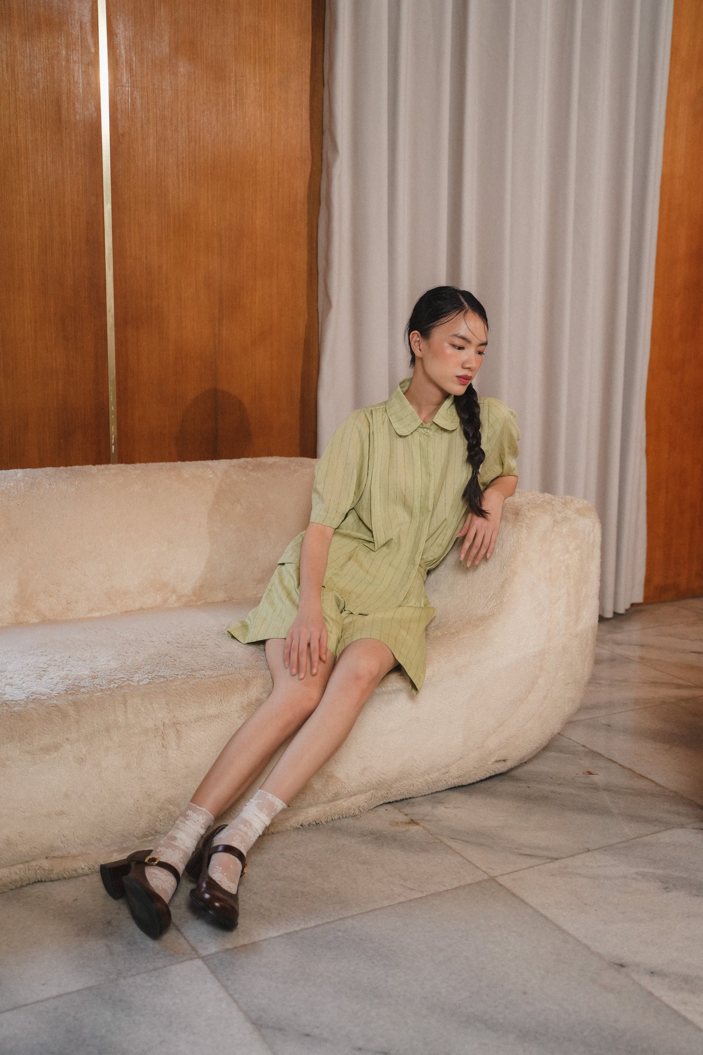 COLETTE TOP IN MATCHA