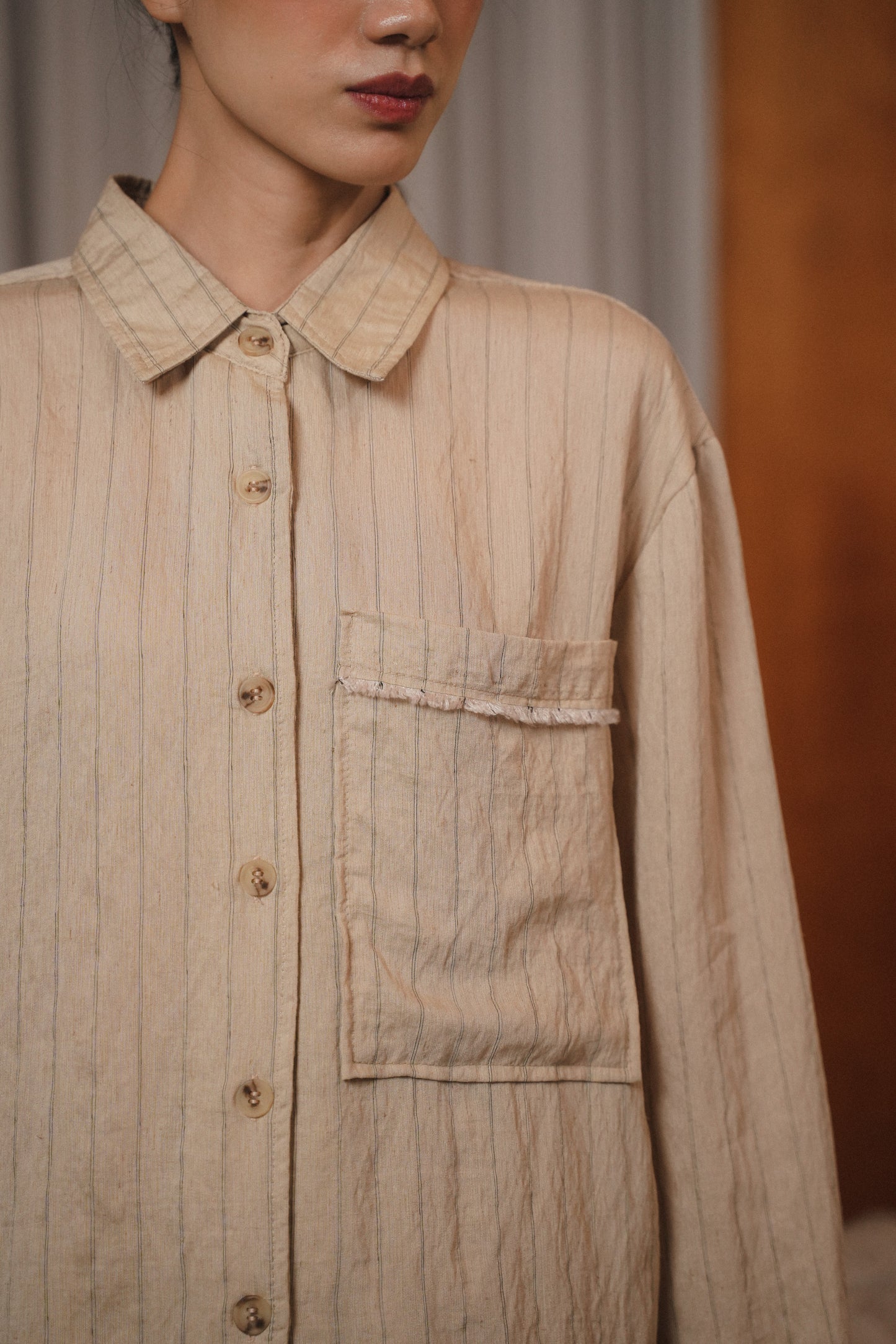 SOLENE TOP IN SHORTBREAD