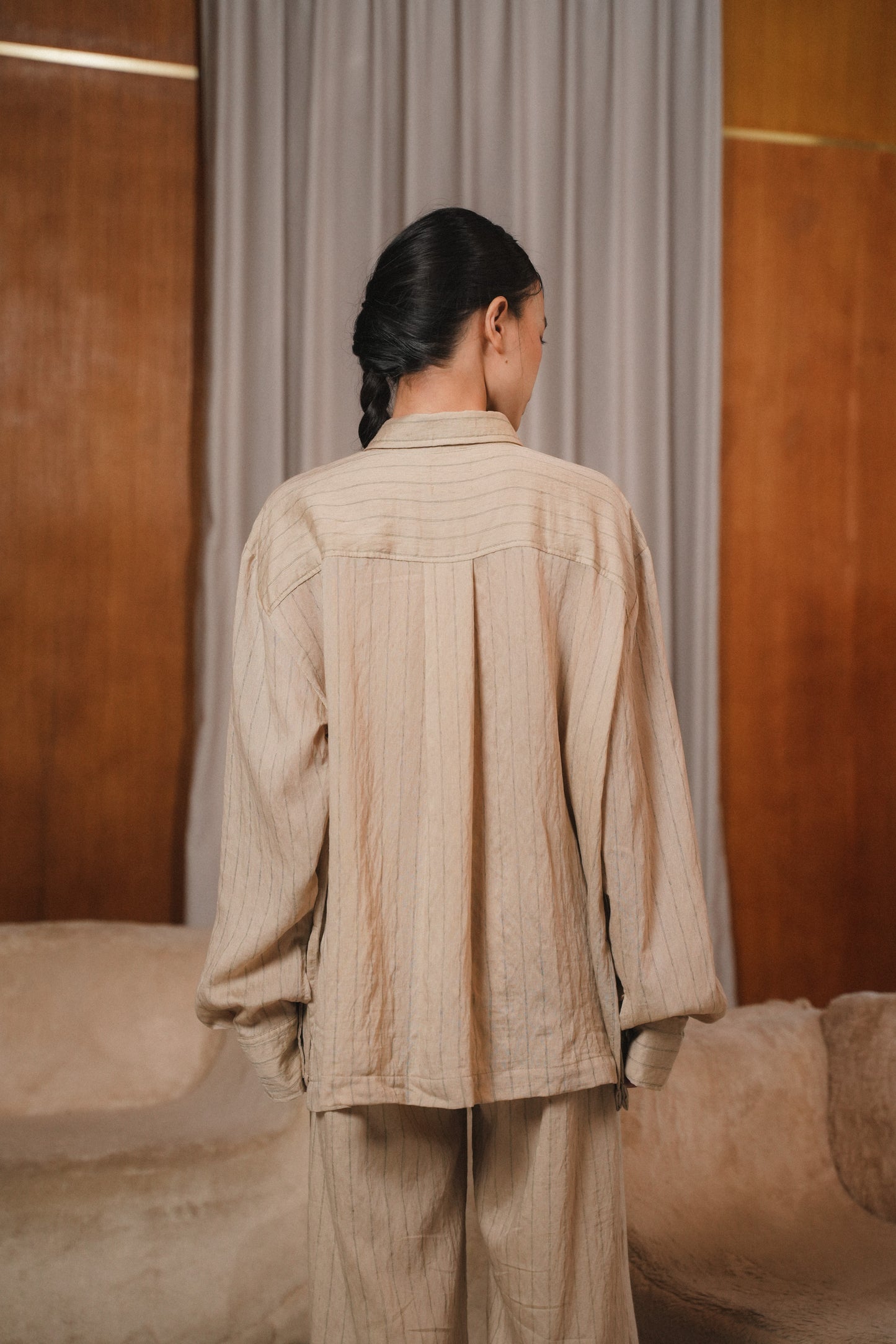 SOLENE TOP IN SHORTBREAD
