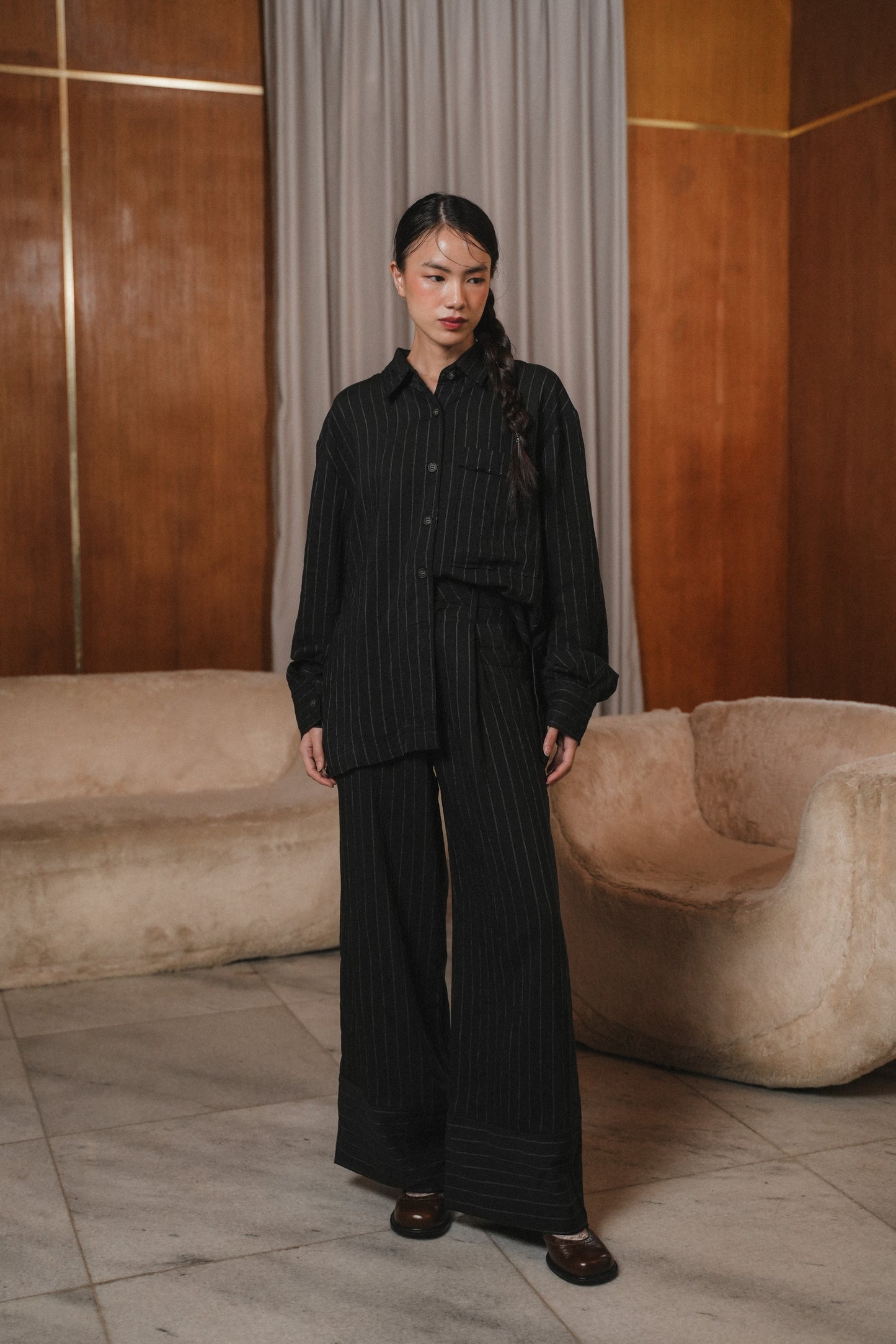 SOLENE TOP IN BLACKBEAN