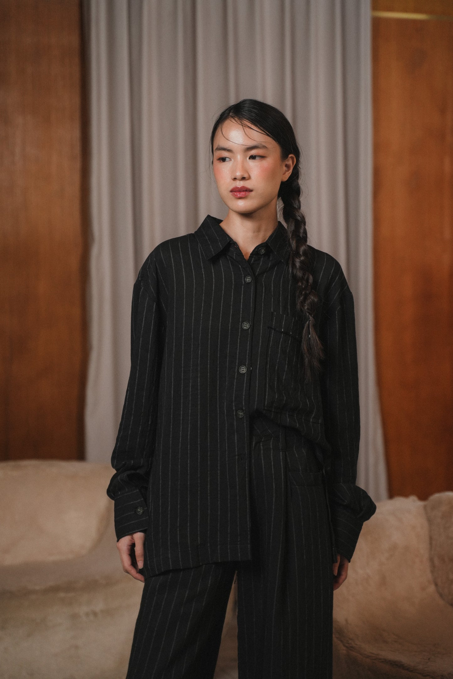 SOLENE TOP IN BLACKBEAN
