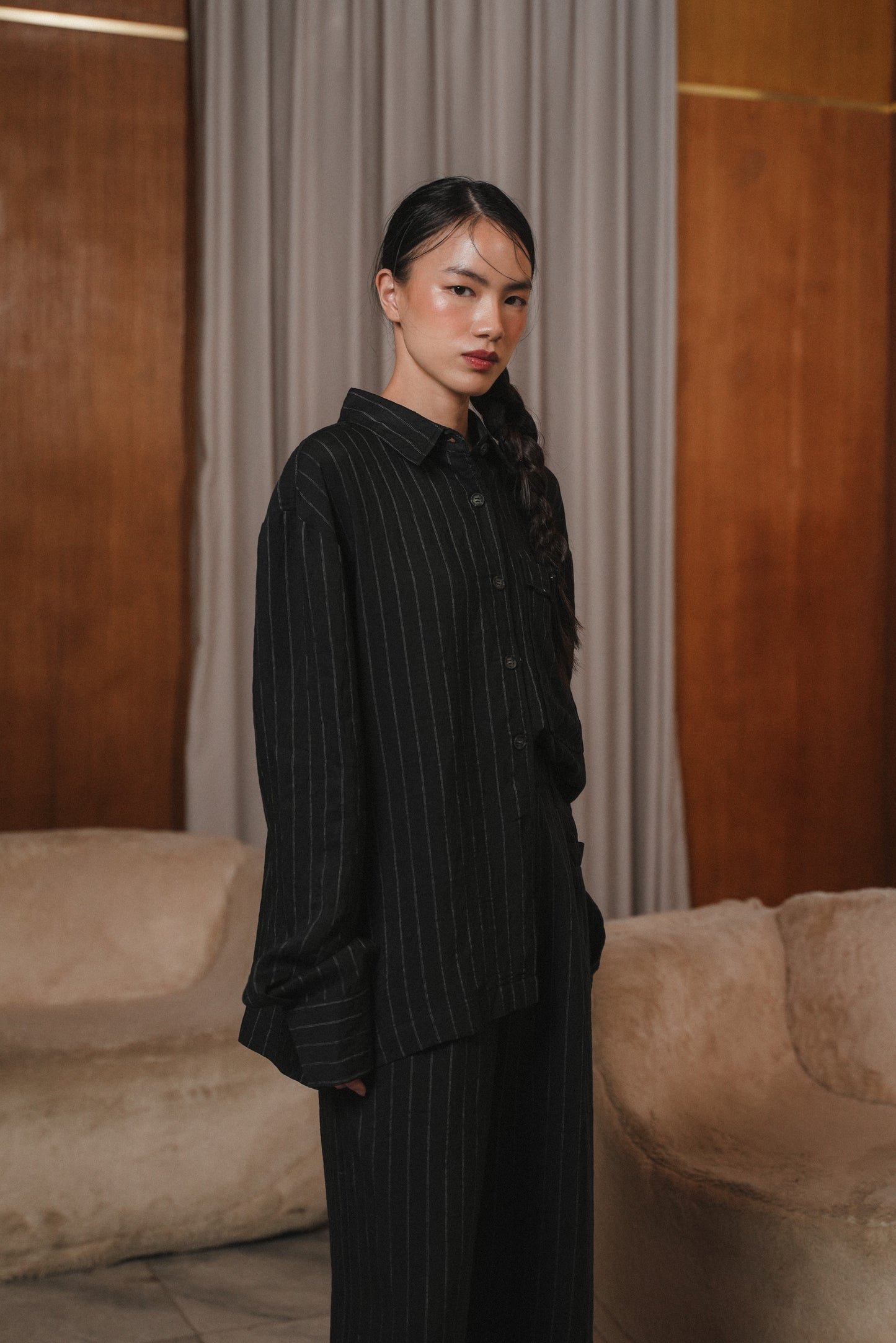 SOLENE TOP IN BLACKBEAN