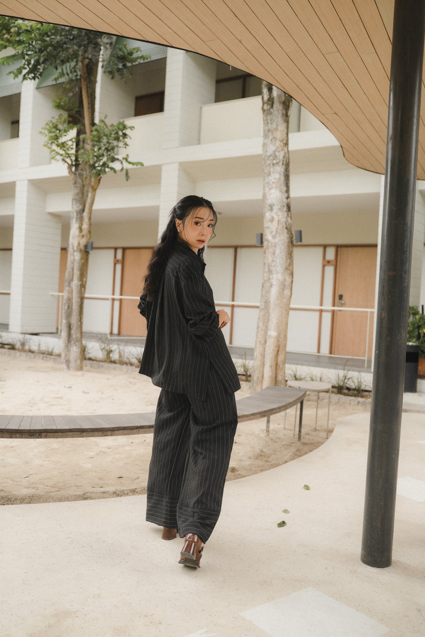 SOLENE TOP IN BLACKBEAN