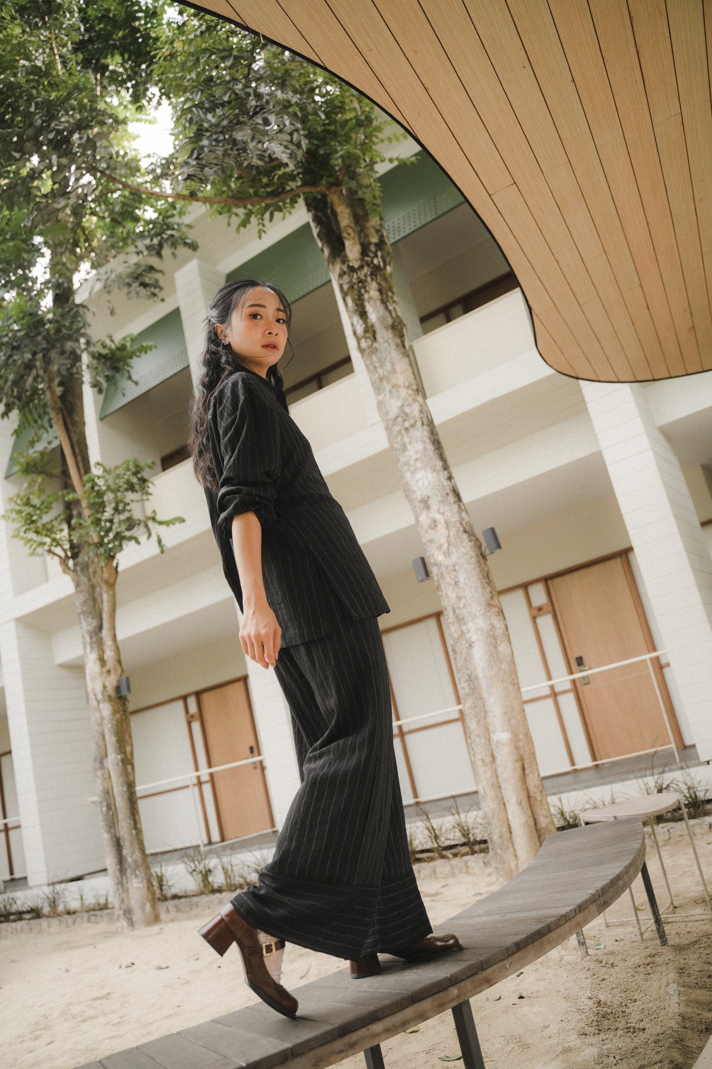 SOLENE TOP IN BLACKBEAN