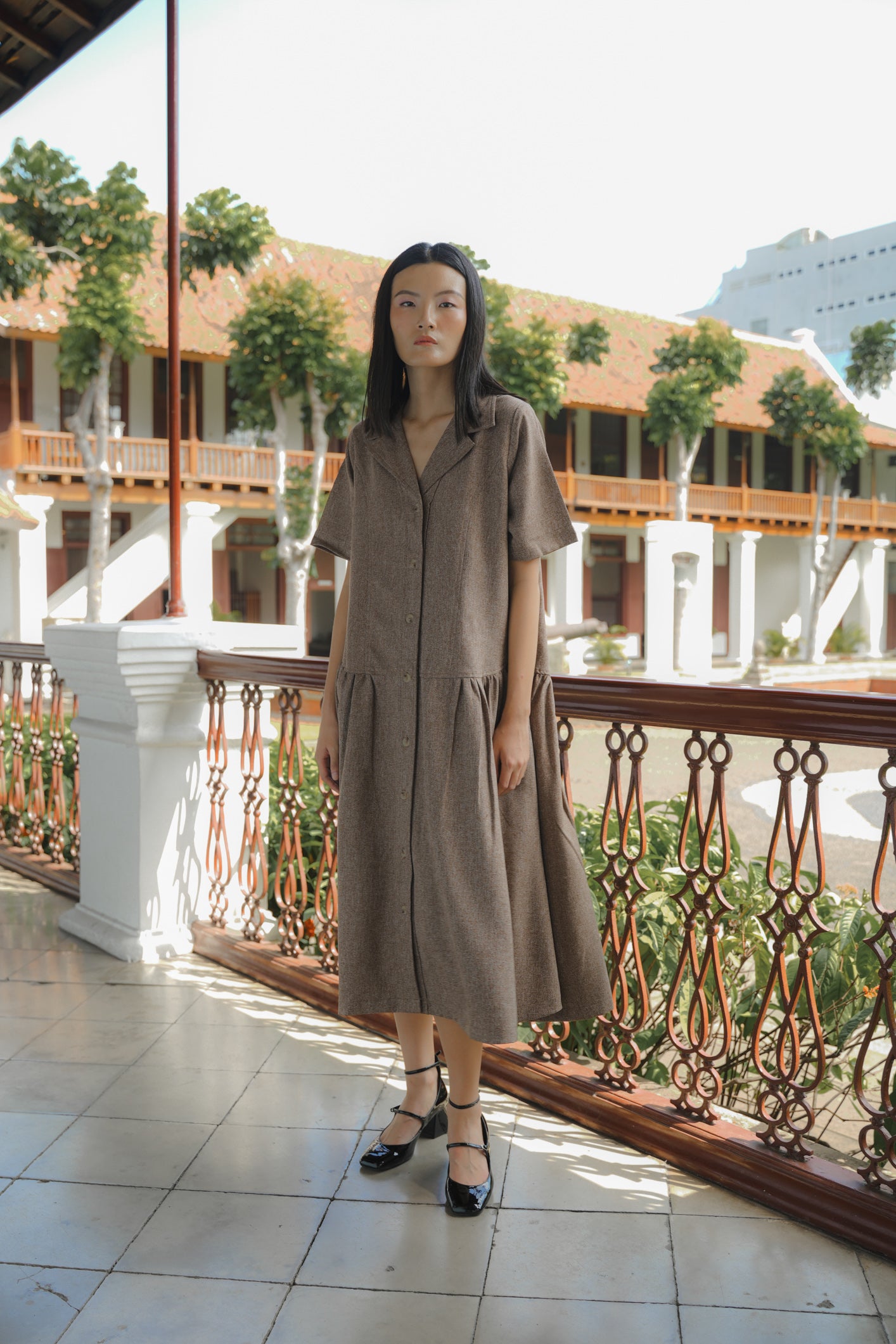 ETSUKO DRESS IN BRUNETTE